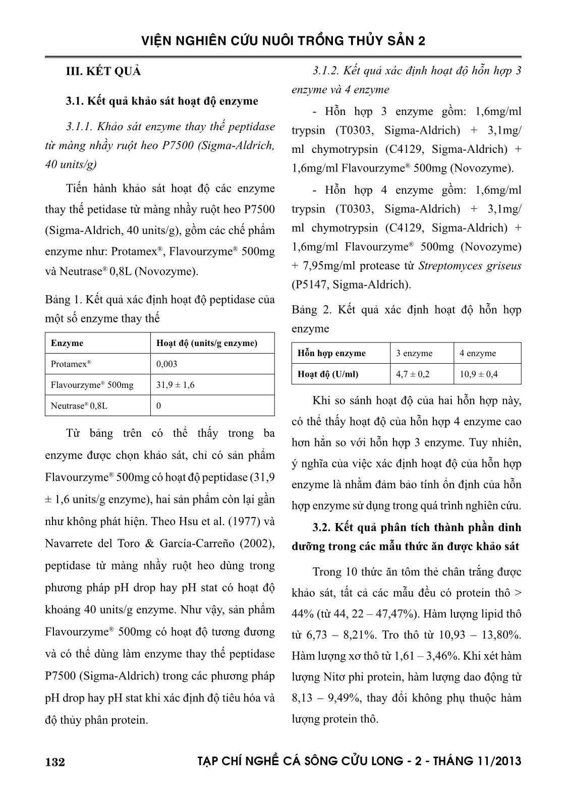 Nghiên cứu xây dựng quy trình phân tích đạm tiêu hóa trong thức ăn tôm thẻ chân trắng (litopenaeus vannamei) trang 6