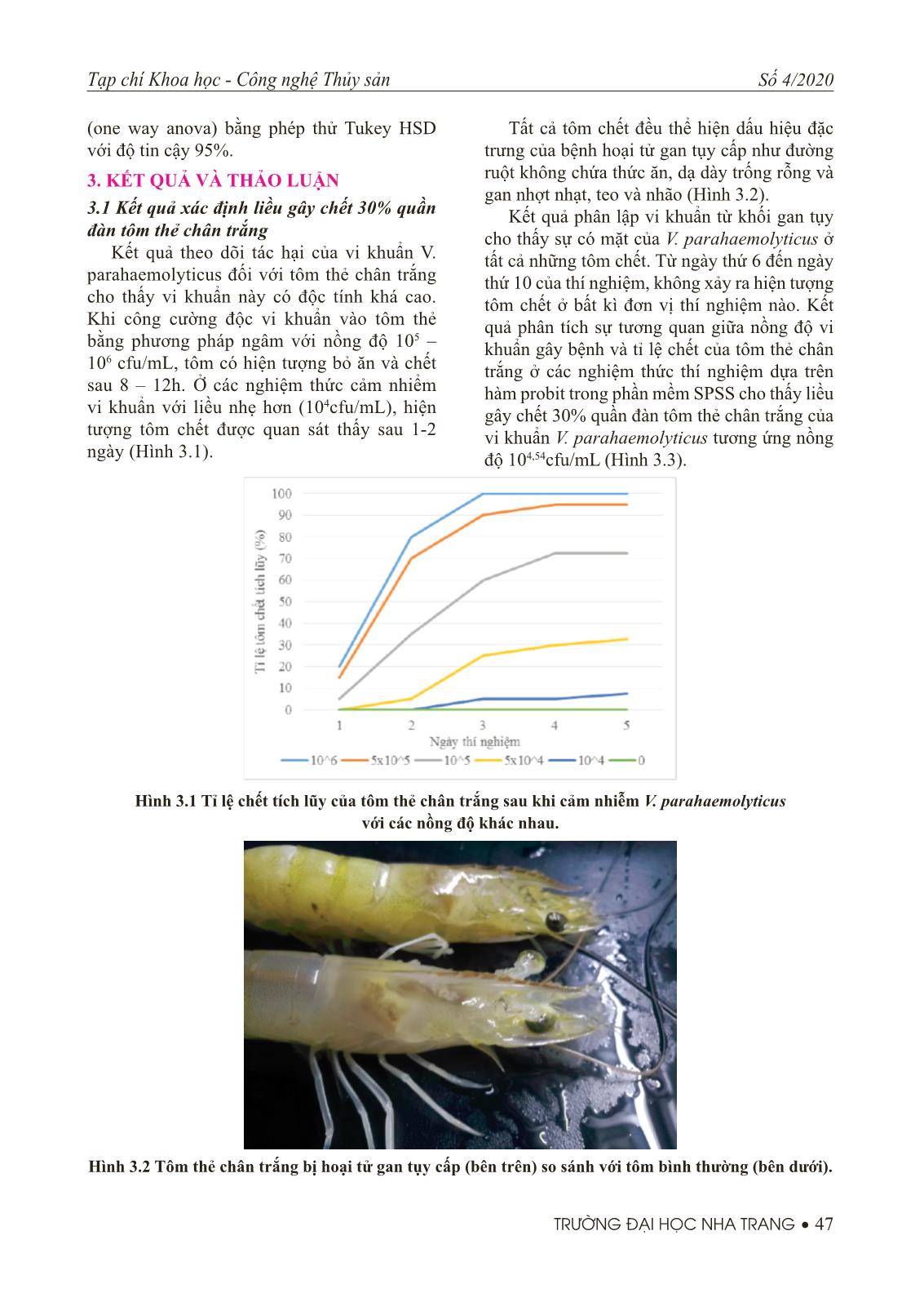 Tác động của việc bổ sung chitin vào thức ăn lên khả năng kháng lại vibrio parahaemolyticus của tôm thẻ chân trắng (litopenaeid vannamei) trang 3