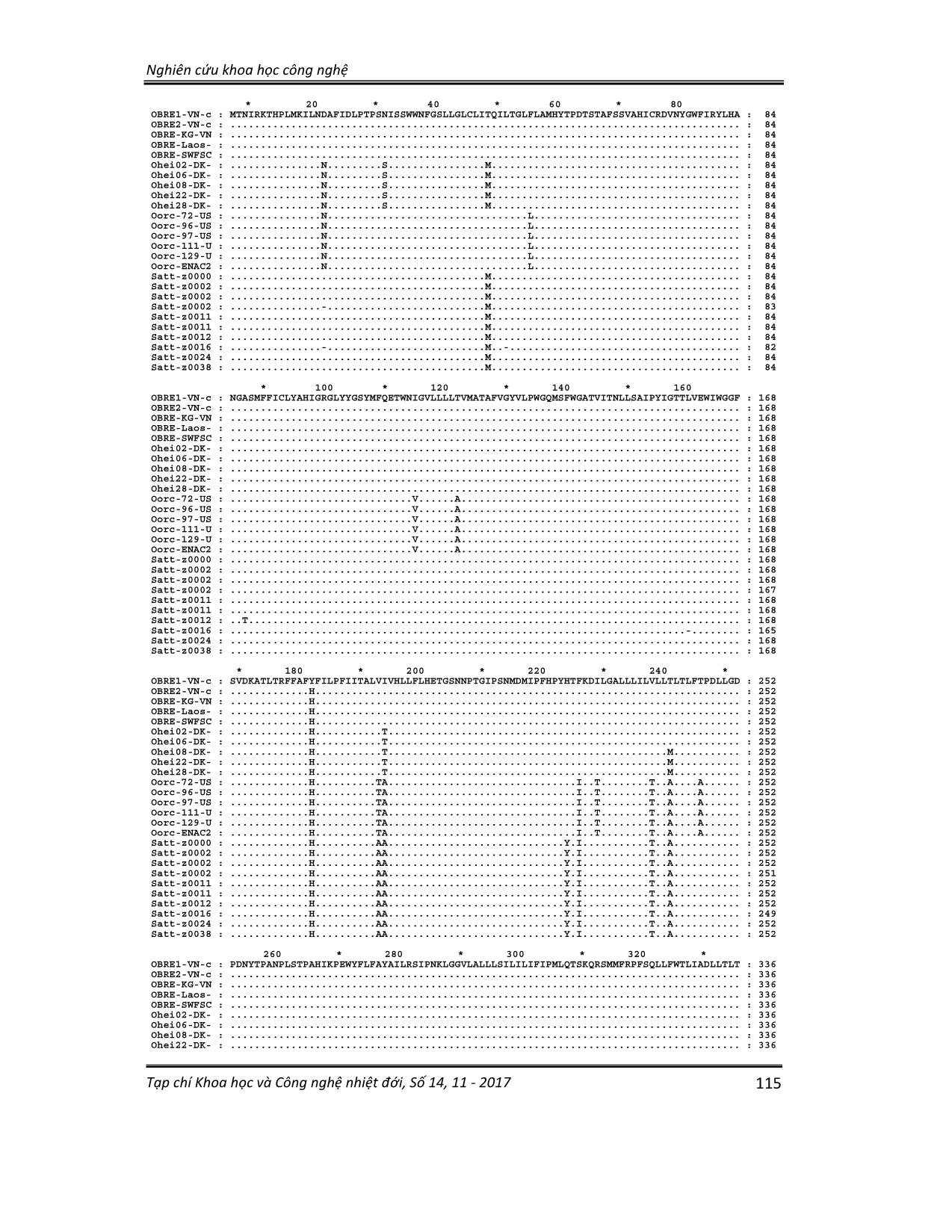 Xác định trình tự gen mã hóa cytochrome B của hệ gen TY thể và mối quan hệ di truyền của loài cá heo ông sư (orcaella brevirostris gray, 1866) vùng biển Kiên giang, Việt Nam trang 5