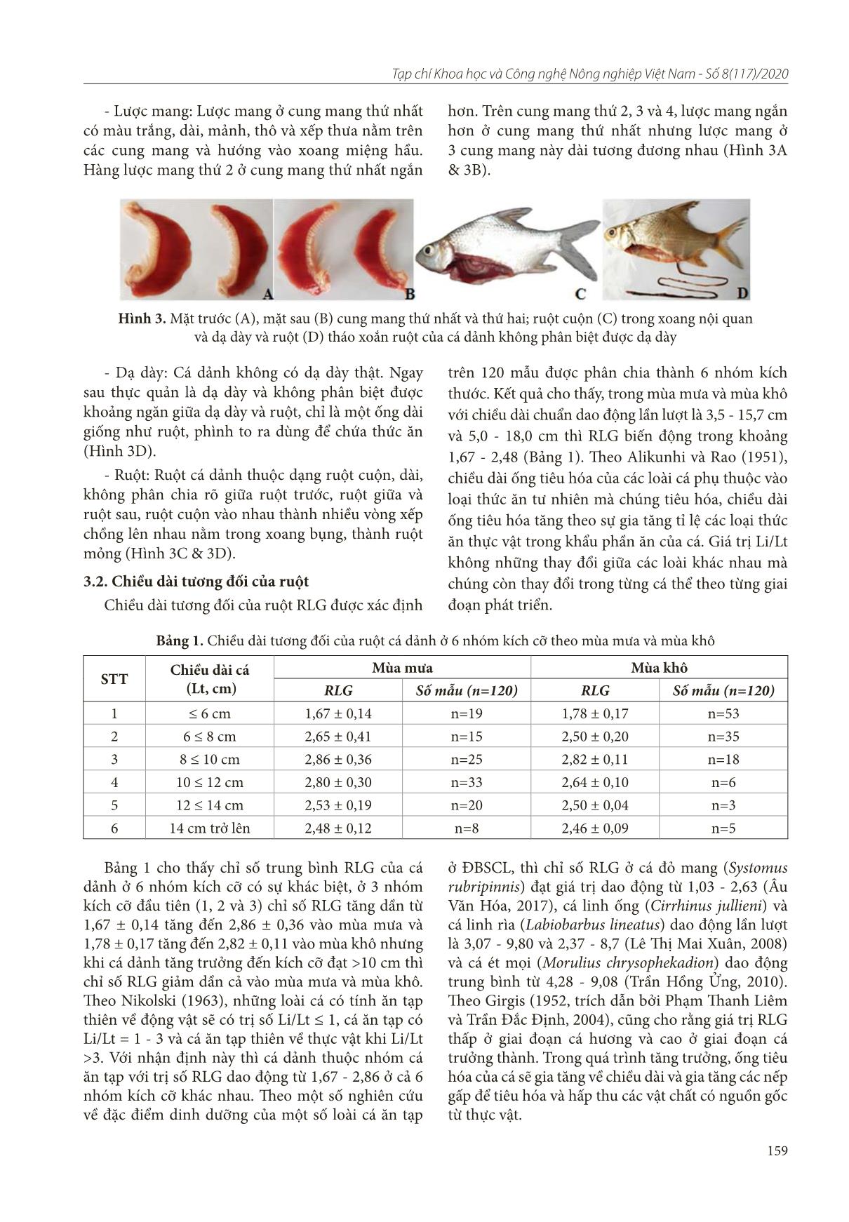 Một số đặc điểm dinh dưỡng của cá dảnh trang 3
