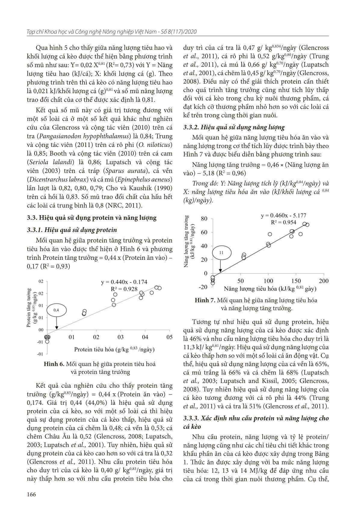 Ứng dụng mô hình năng lượng sinh học để xác định nhu cầu protein và năng lượng của cá kèo (pseudapocryptes elongates) trang 4