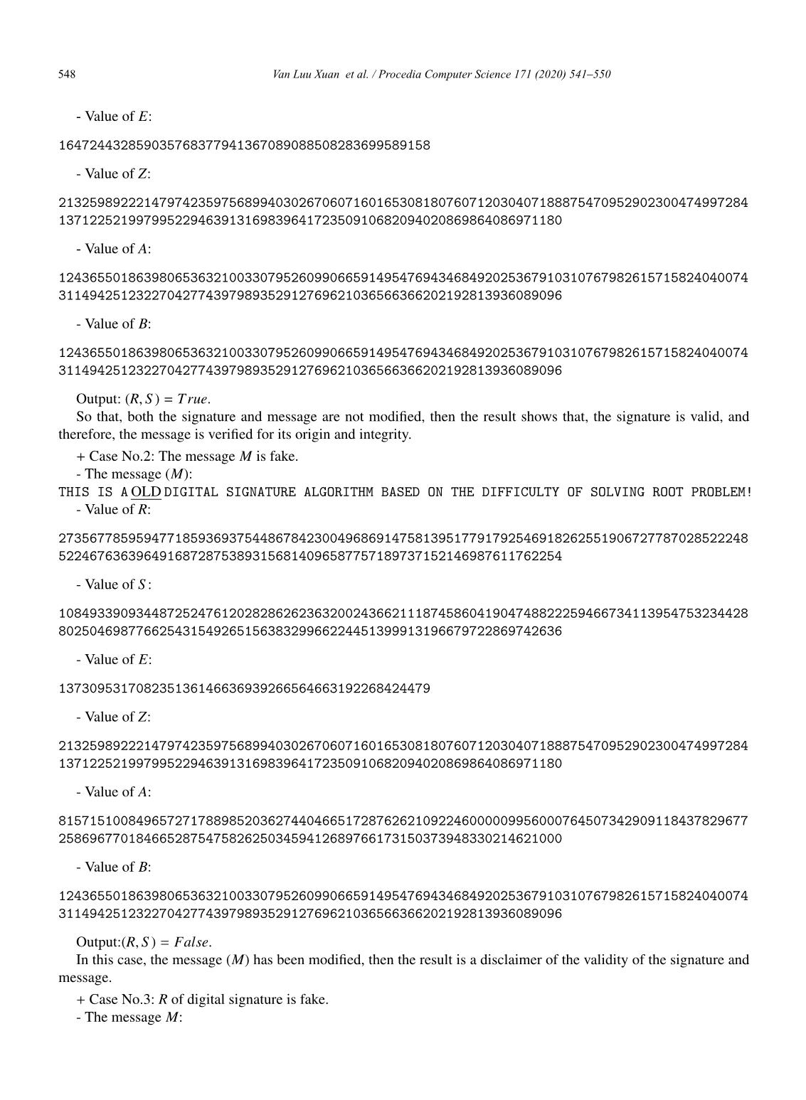 A new digital signature scheme based on the hardness of some expanded root problems trang 8