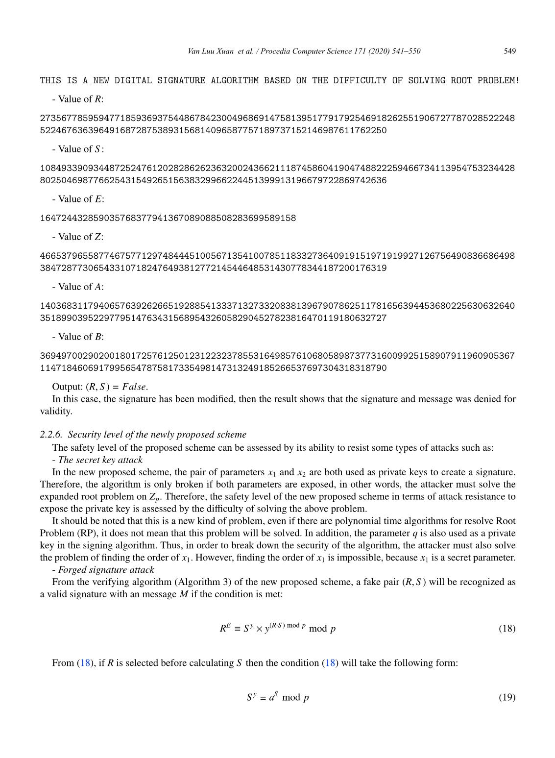 A new digital signature scheme based on the hardness of some expanded root problems trang 9