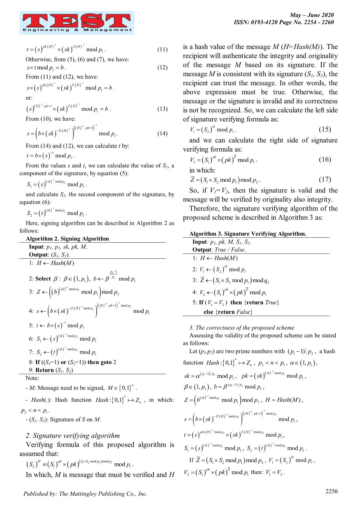 A new method for constructing digital signature algorithm based on a new key scheme trang 3