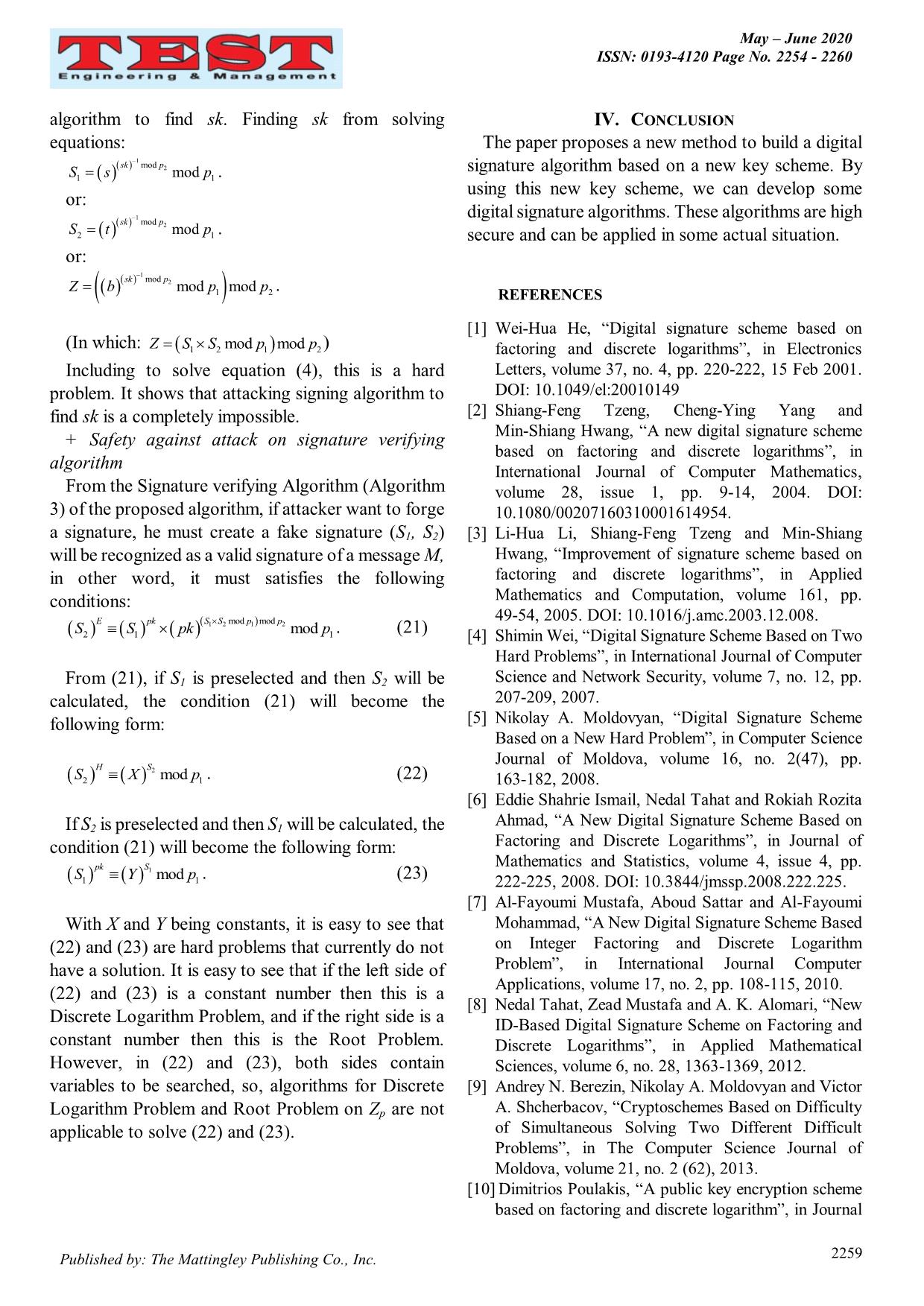 A new method for constructing digital signature algorithm based on a new key scheme trang 6