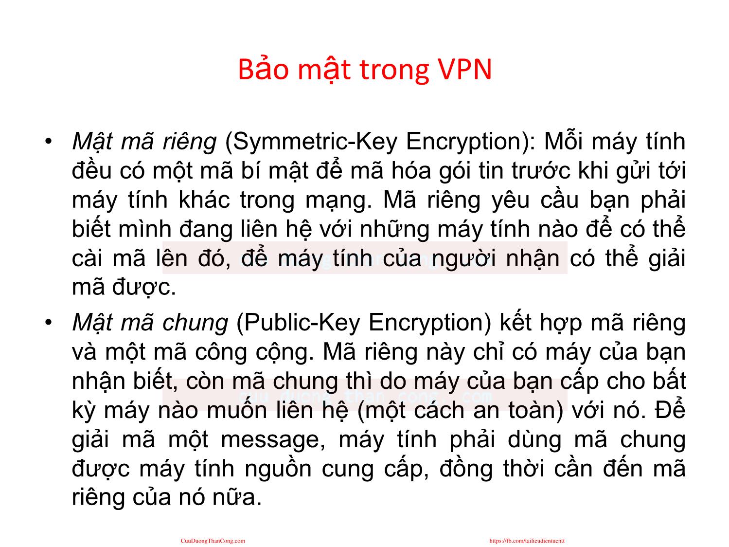 An ninh mạng - Chương 7: Mạng riêng ảo (Virtual Personal Network - VPN) trang 10