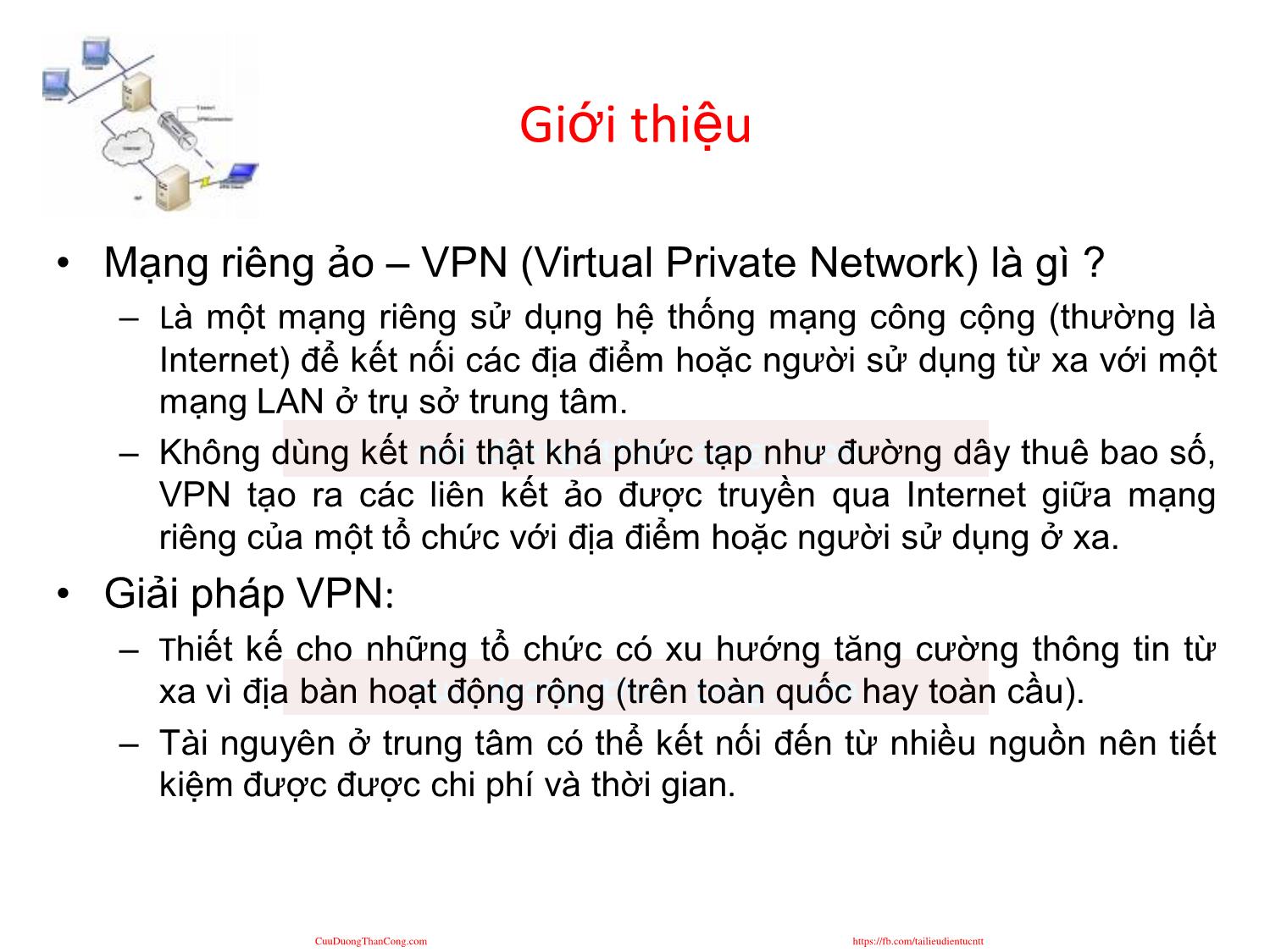 An ninh mạng - Chương 7: Mạng riêng ảo (Virtual Personal Network - VPN) trang 2