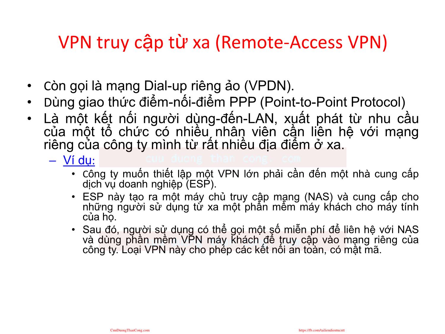An ninh mạng - Chương 7: Mạng riêng ảo (Virtual Personal Network - VPN) trang 7