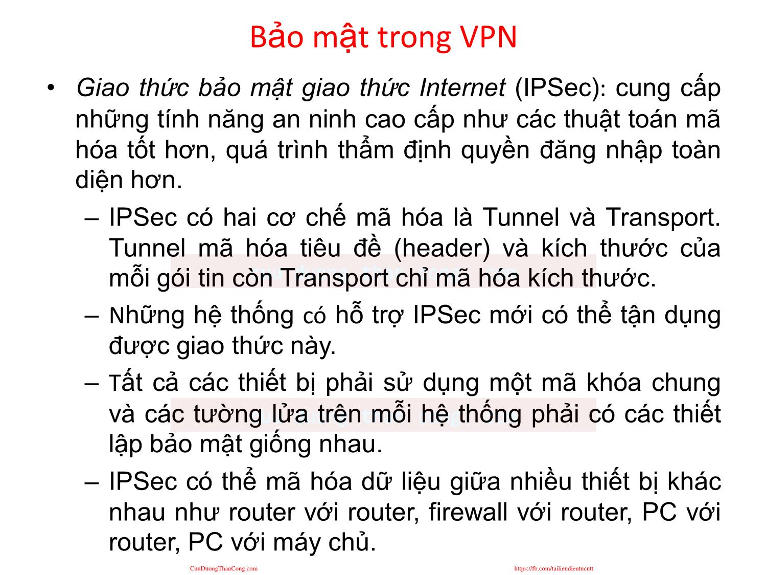 An ninh mạng - Chương 7: Mạng riêng ảo (Virtual Personal Network - VPN) trang 9