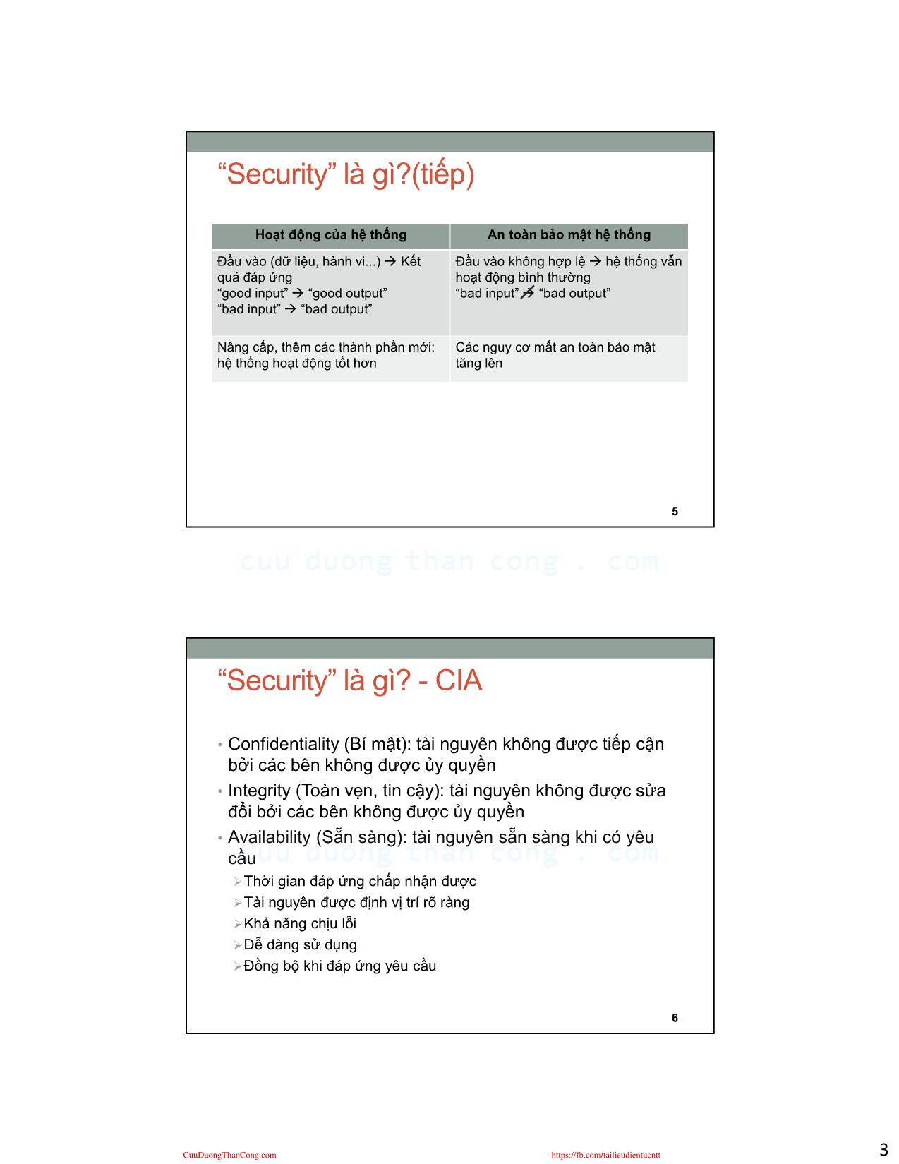 An ninh mạng - Bài 1: Tổng quan về an toàn an ninh mạng trang 3