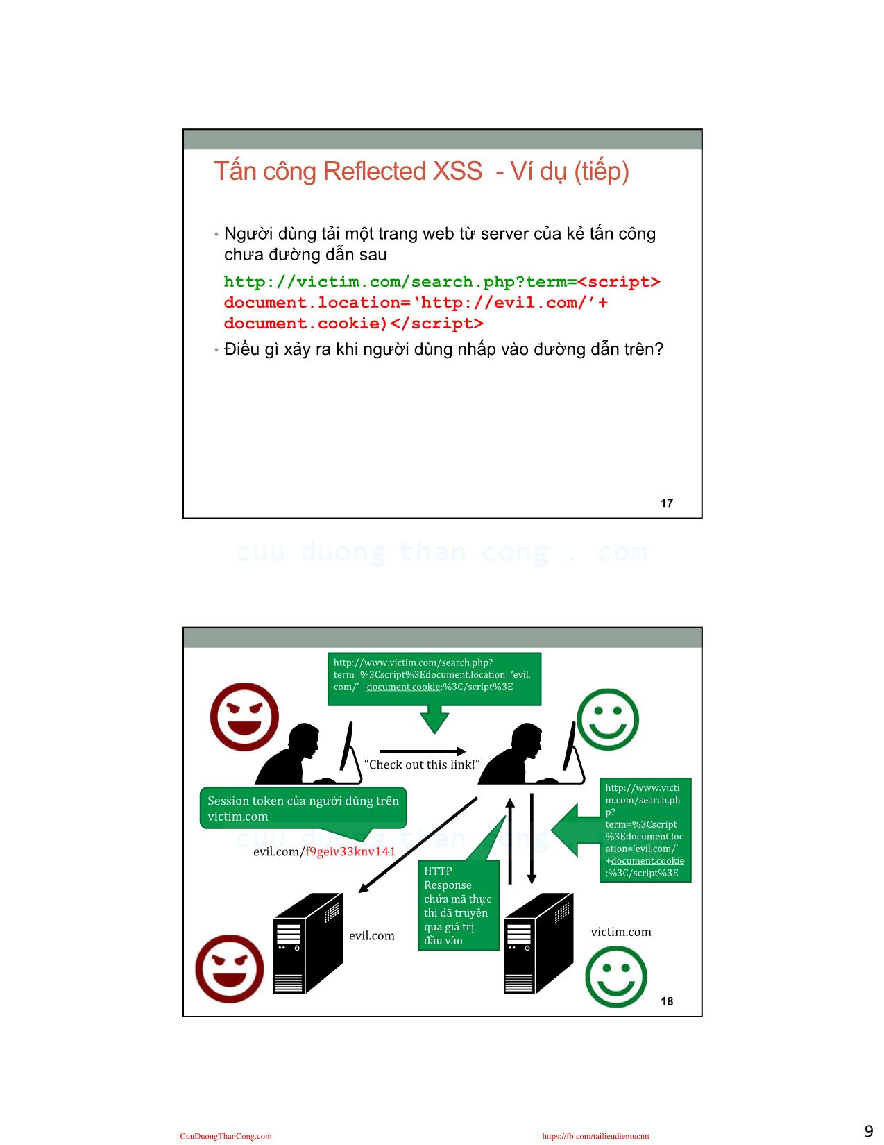 An ninh mạng - Bài 7: An toàn dịch vụ web xss & csrf trang 9