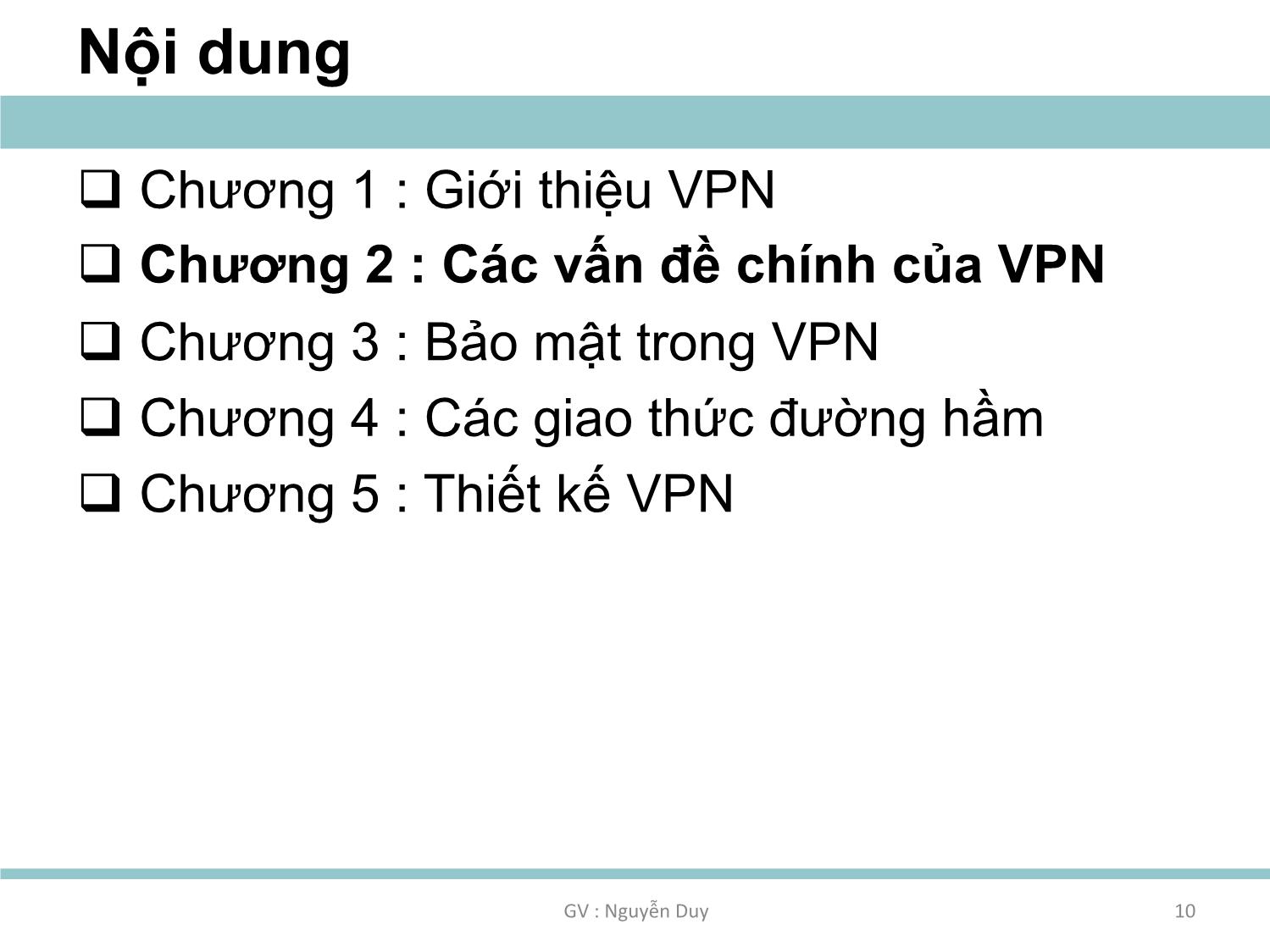 An ninh mạng lan không dây - Chương 01: Thiết kế và triển khai VPN trang 10