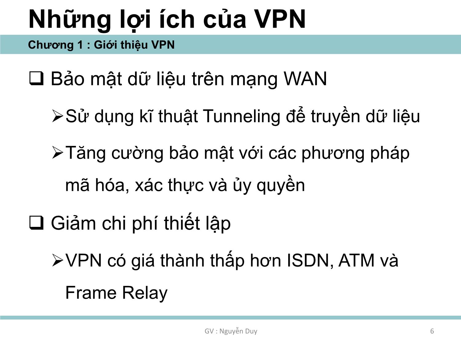 An ninh mạng lan không dây - Chương 01: Thiết kế và triển khai VPN trang 6