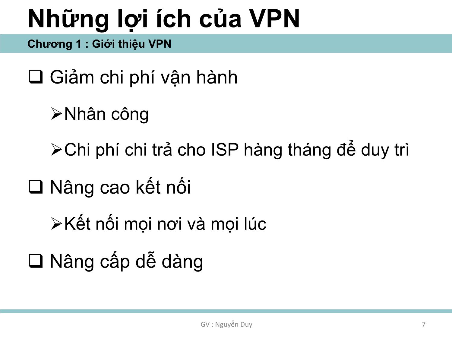 An ninh mạng lan không dây - Chương 01: Thiết kế và triển khai VPN trang 7