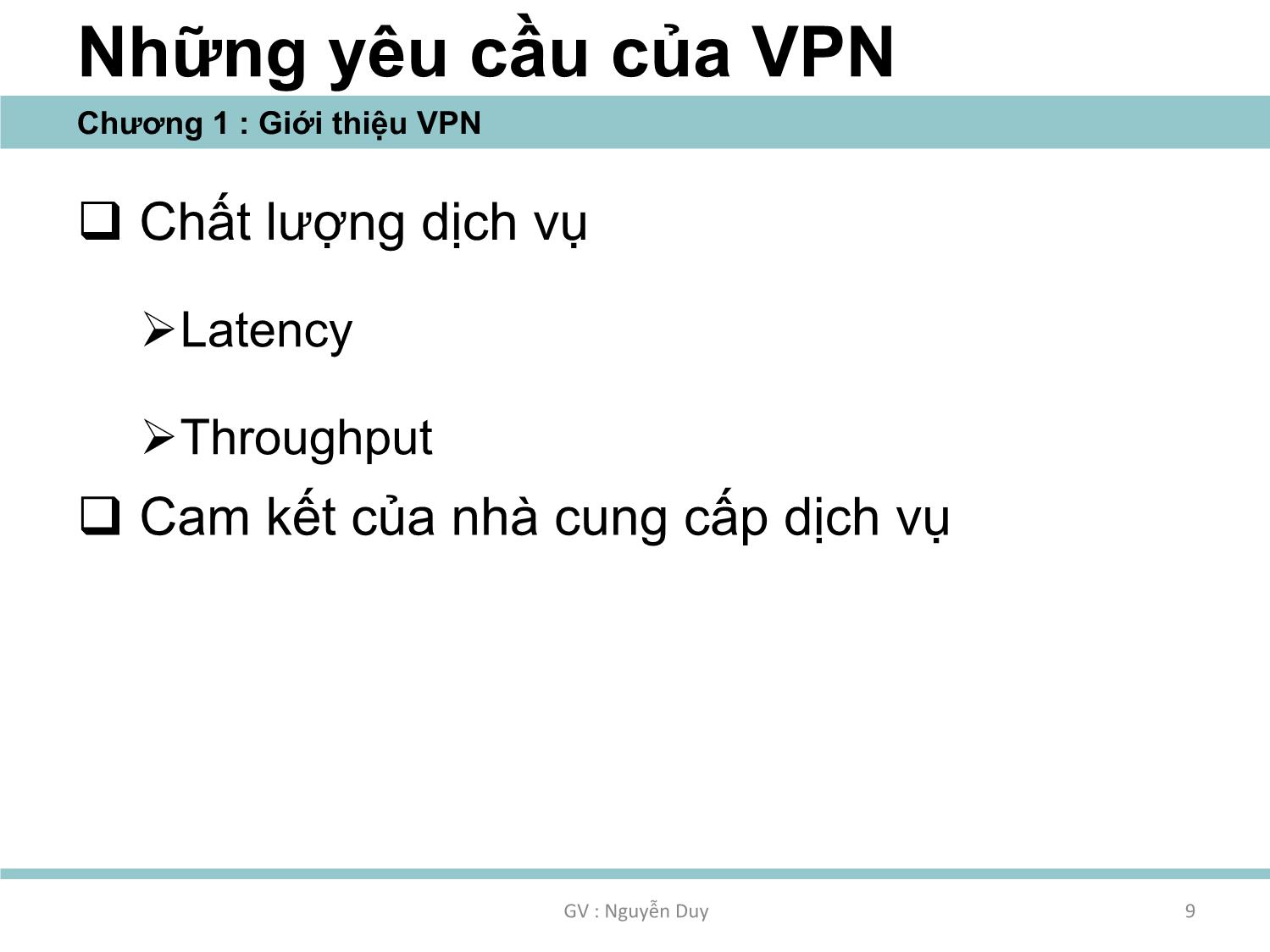 An ninh mạng lan không dây - Chương 01: Thiết kế và triển khai VPN trang 9