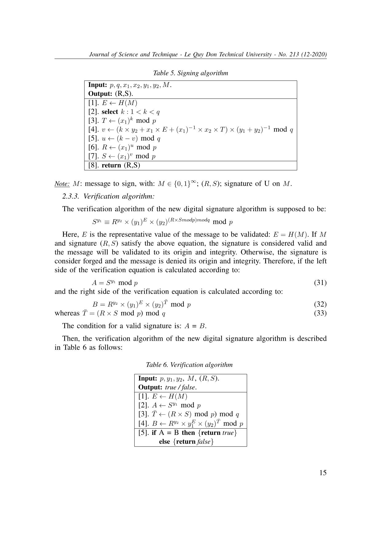 Constructing digital signature algorithms based on new key schemes trang 9