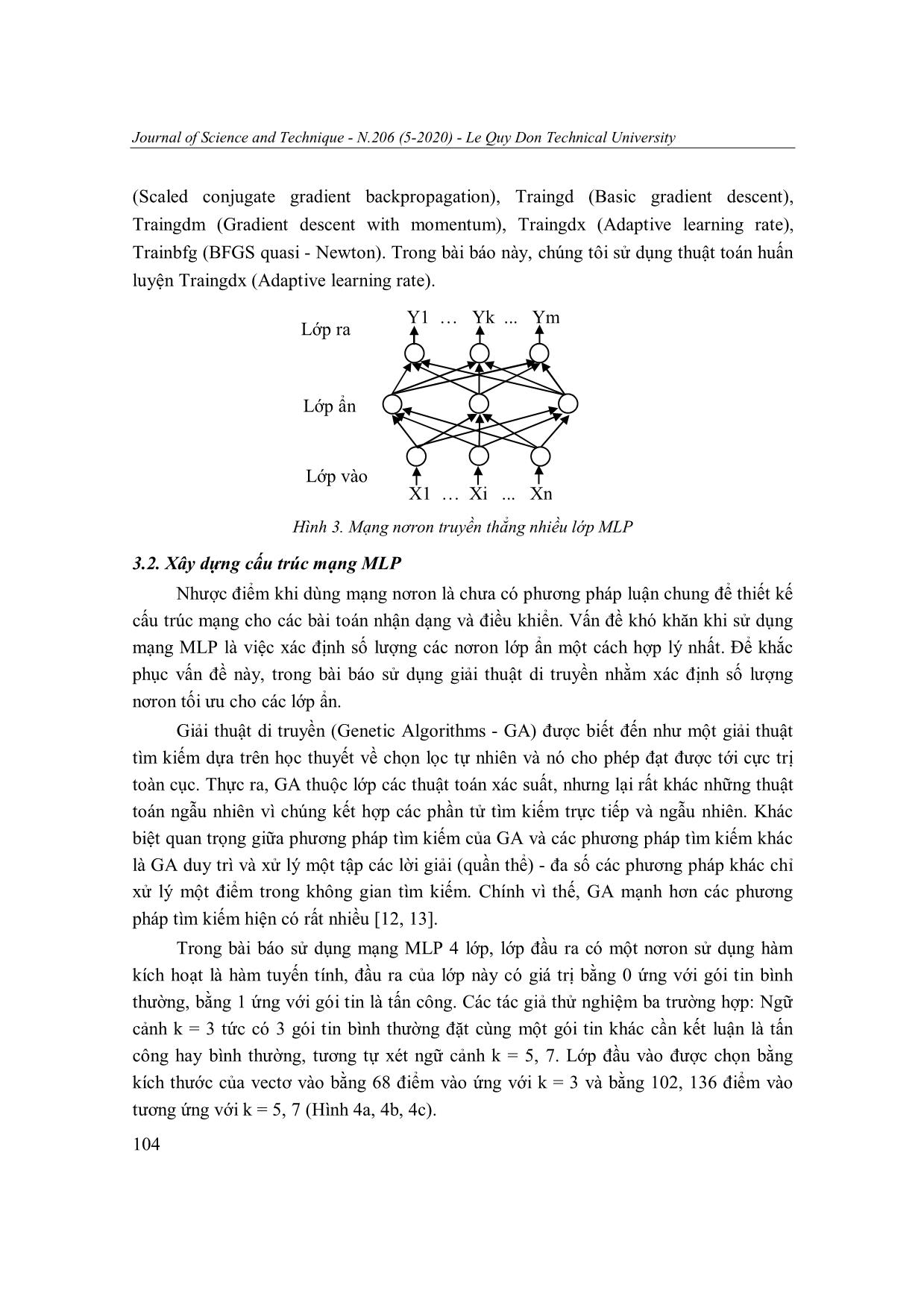 Một phương án tổ chức ngữ cảnh dữ liệu cho bộ phát hiện tấn công mạng scada sử dụng mạng nơron mlp trang 7