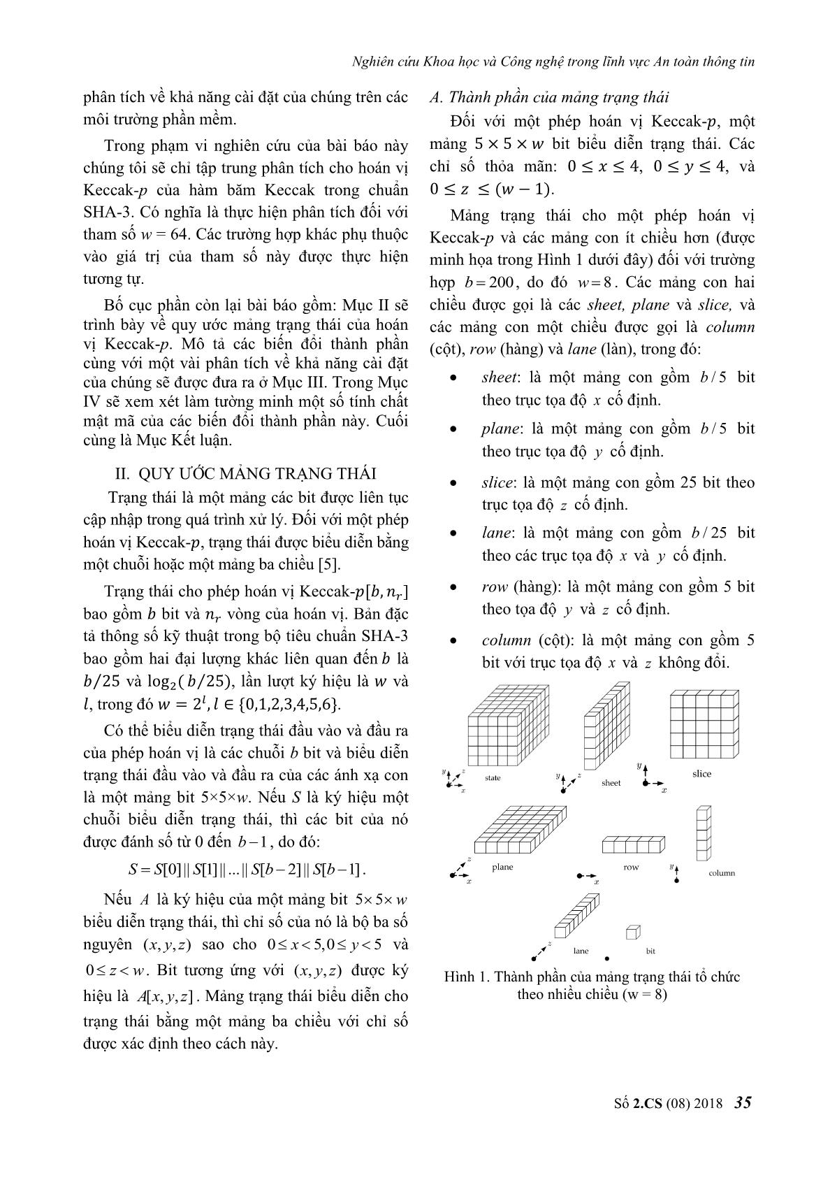 Phân tích các thành phần mật mã trong hoán vị Keccak - P trang 2