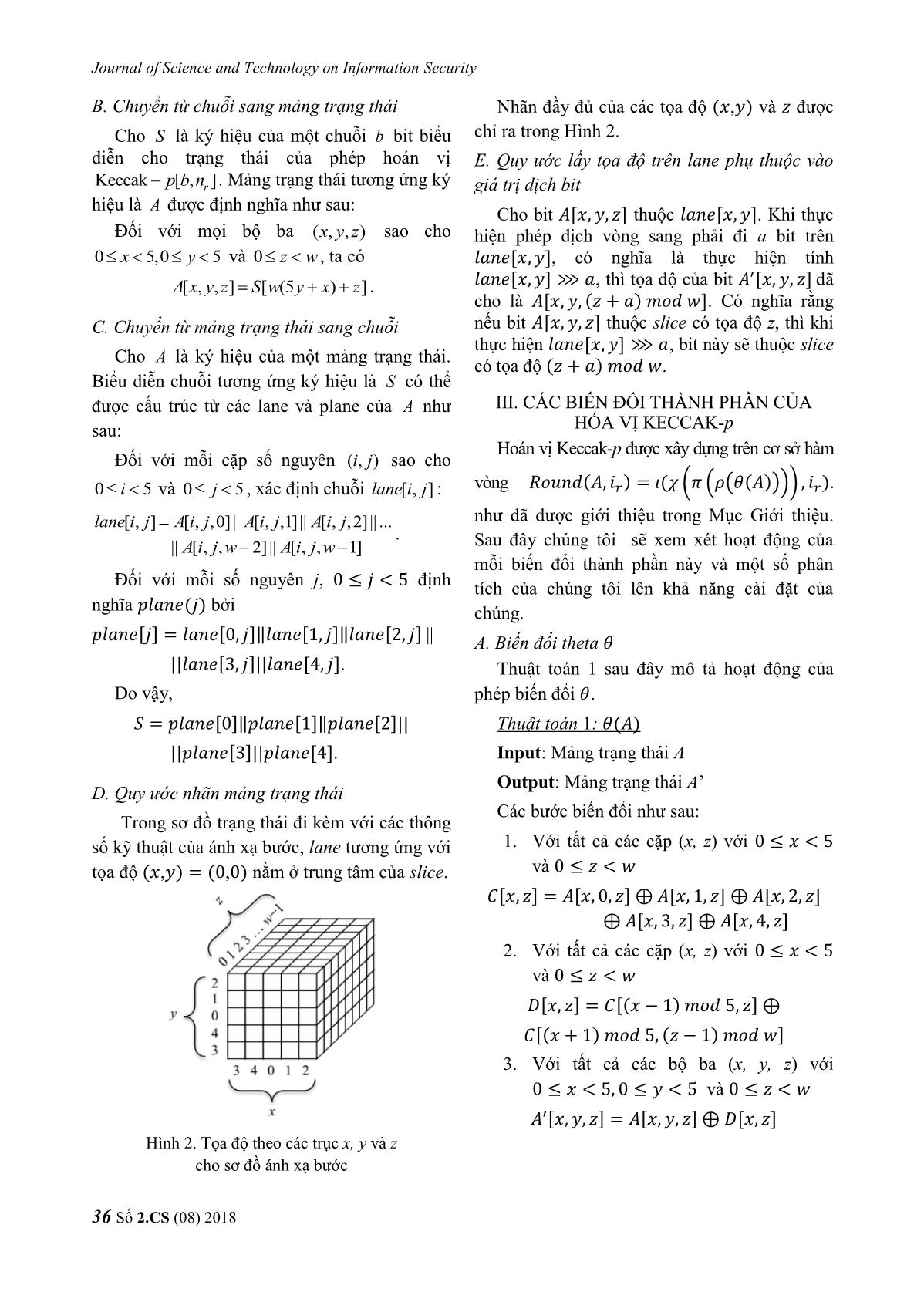 Phân tích các thành phần mật mã trong hoán vị Keccak - P trang 3