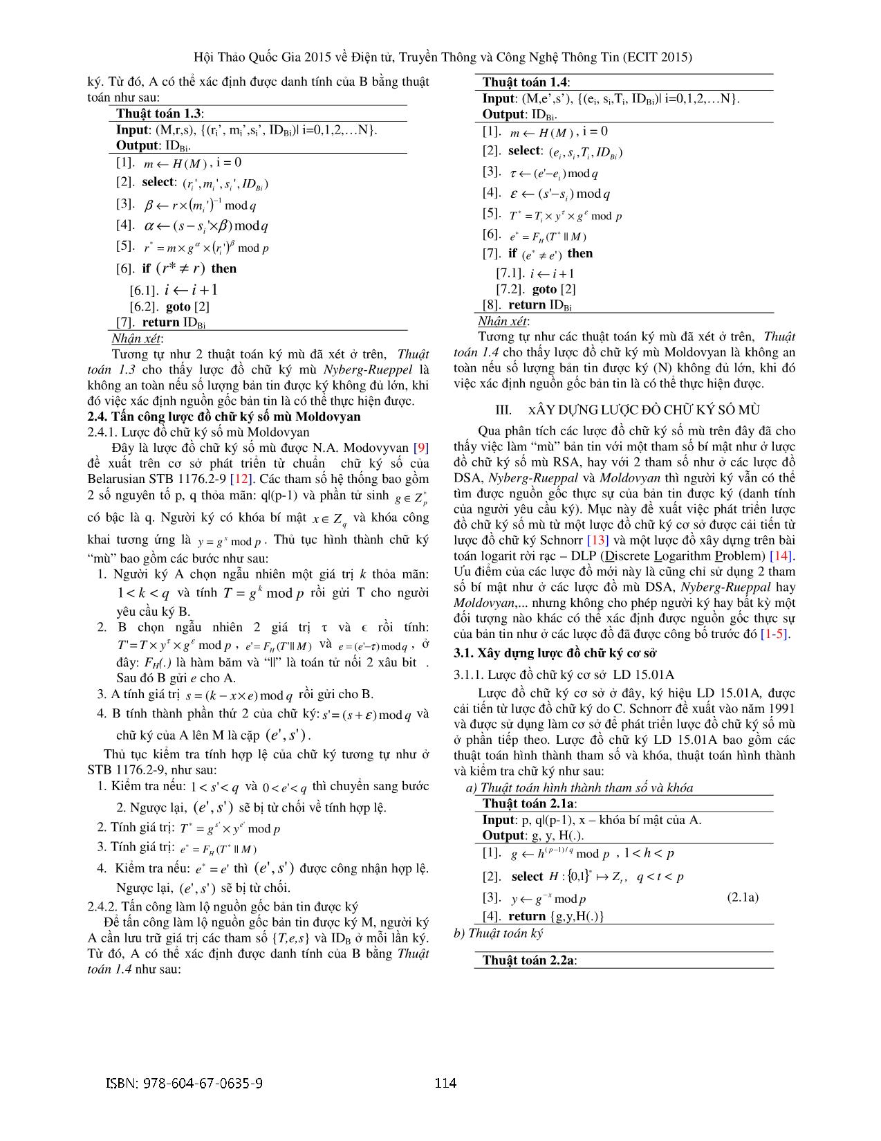 Phát triển lược đồ chữ ký số mù trang 3