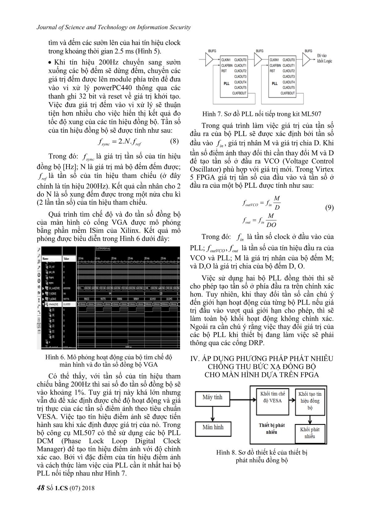 Phương pháp phát nhiễu đồng bộ chống thu bức xạ kênh kề phát ra từ màn hình máy tính dựa trên công nghệ FPGA trang 5