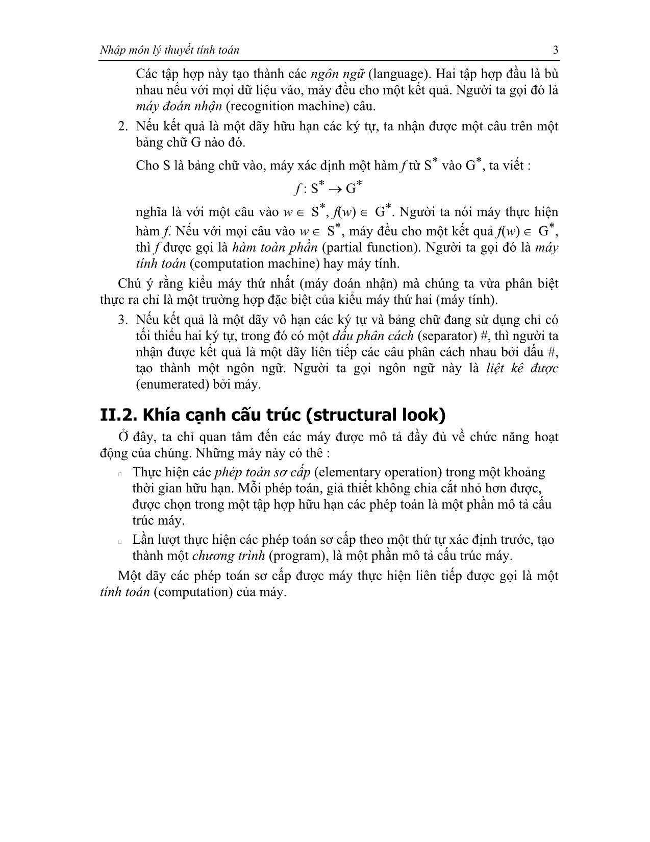 Giáo trình Lý thuyết tính toán trang 9