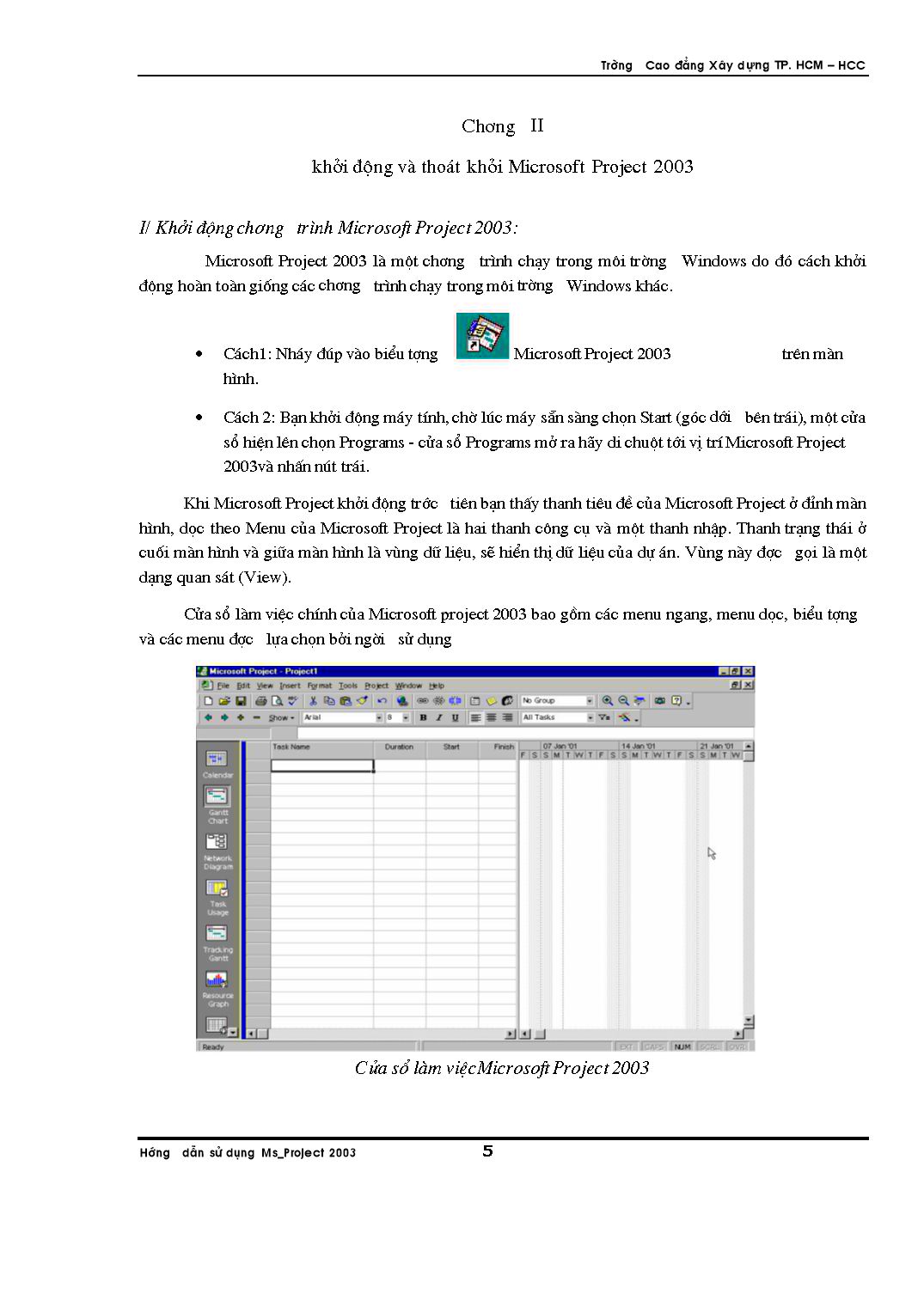 Giáo trình phần mềm Project trang 5