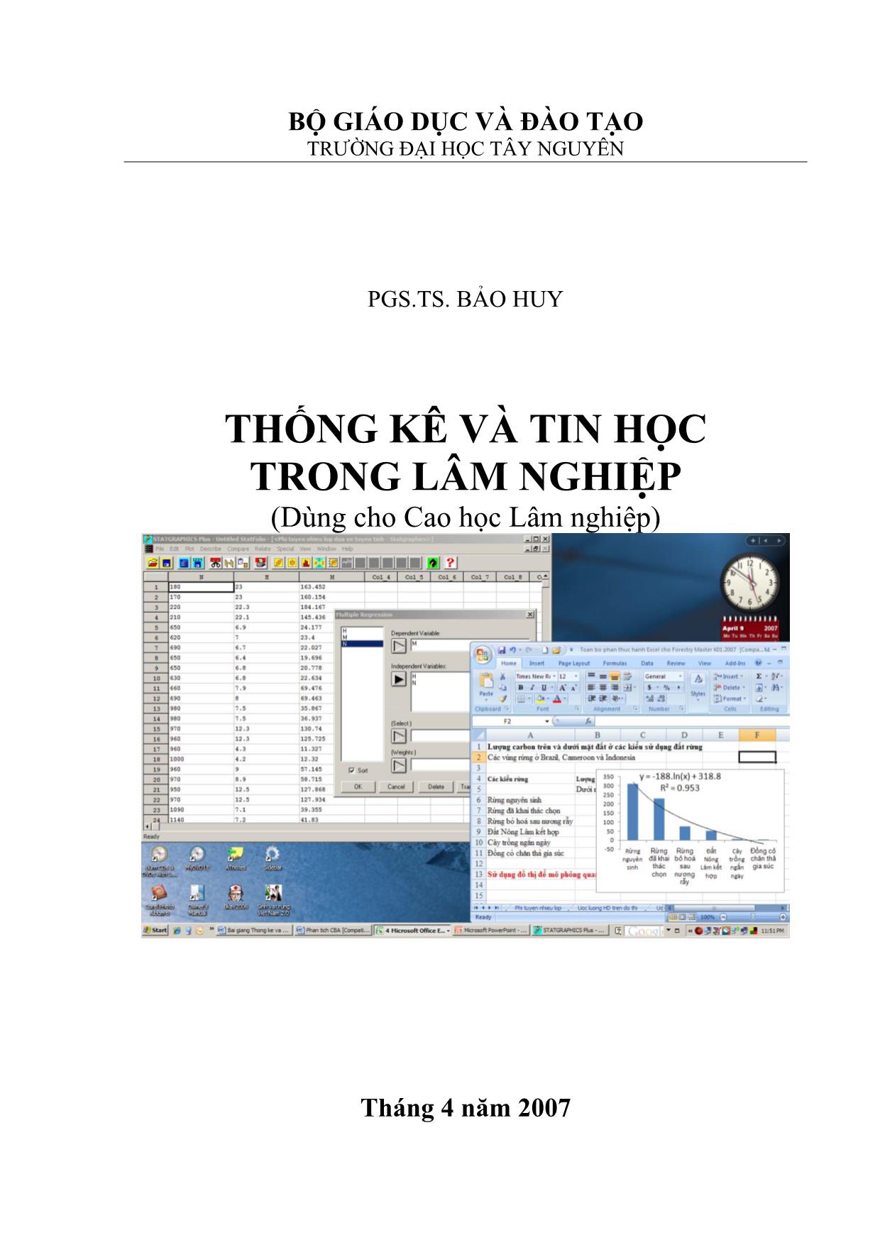 Thống kê và tin học trong lâm nghiệp trang 1