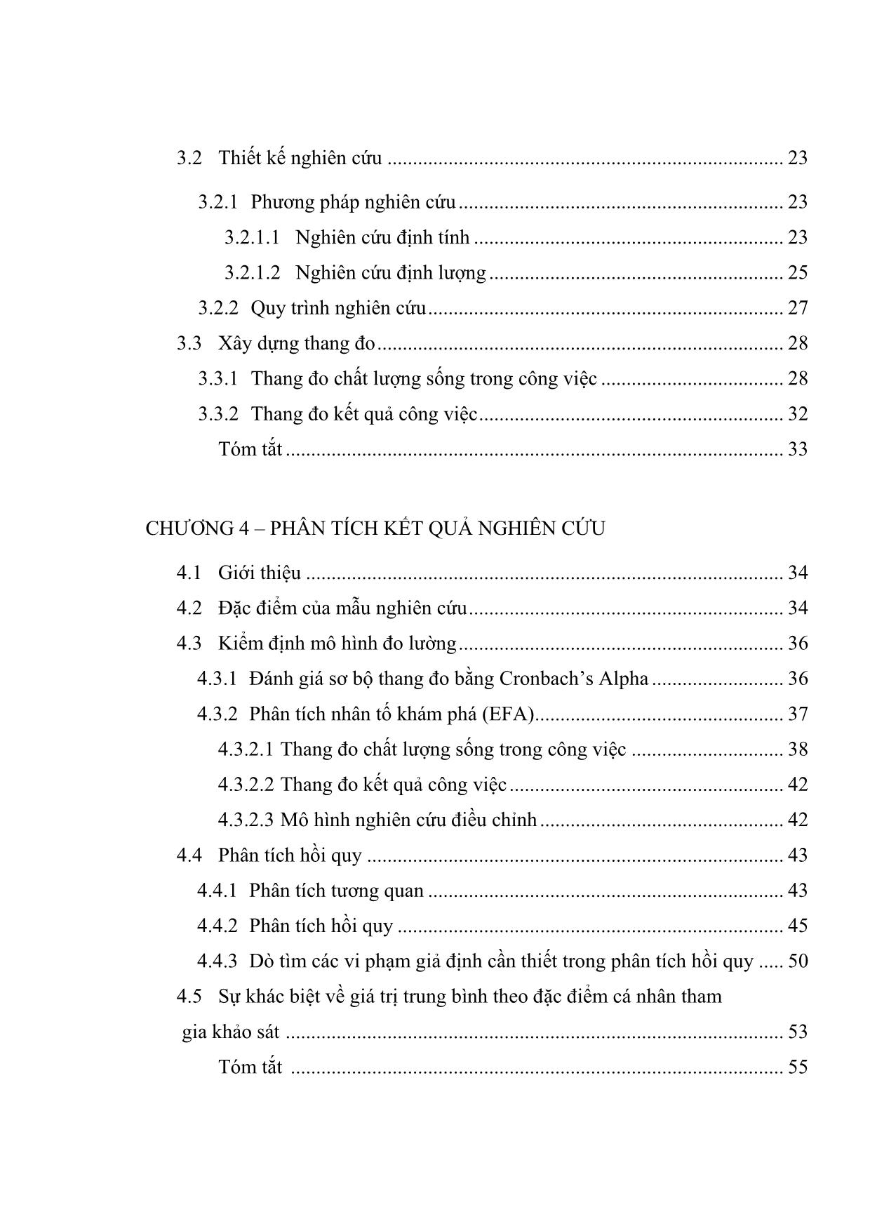Luận văn Chất lượng sống trong công việc và kết quả công việc của nhân viên du học sinh Việt Nam trang 4