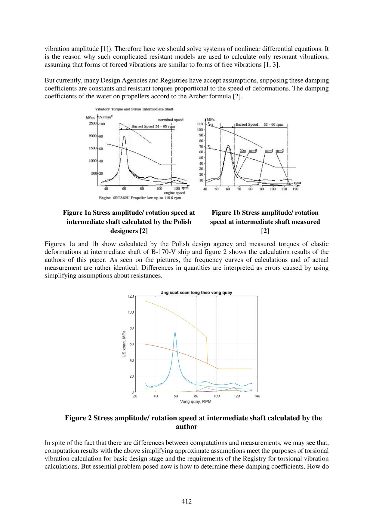 The determining torsional vibration damping coefficients algorithm for computing marine shafting’s vibrations trang 2