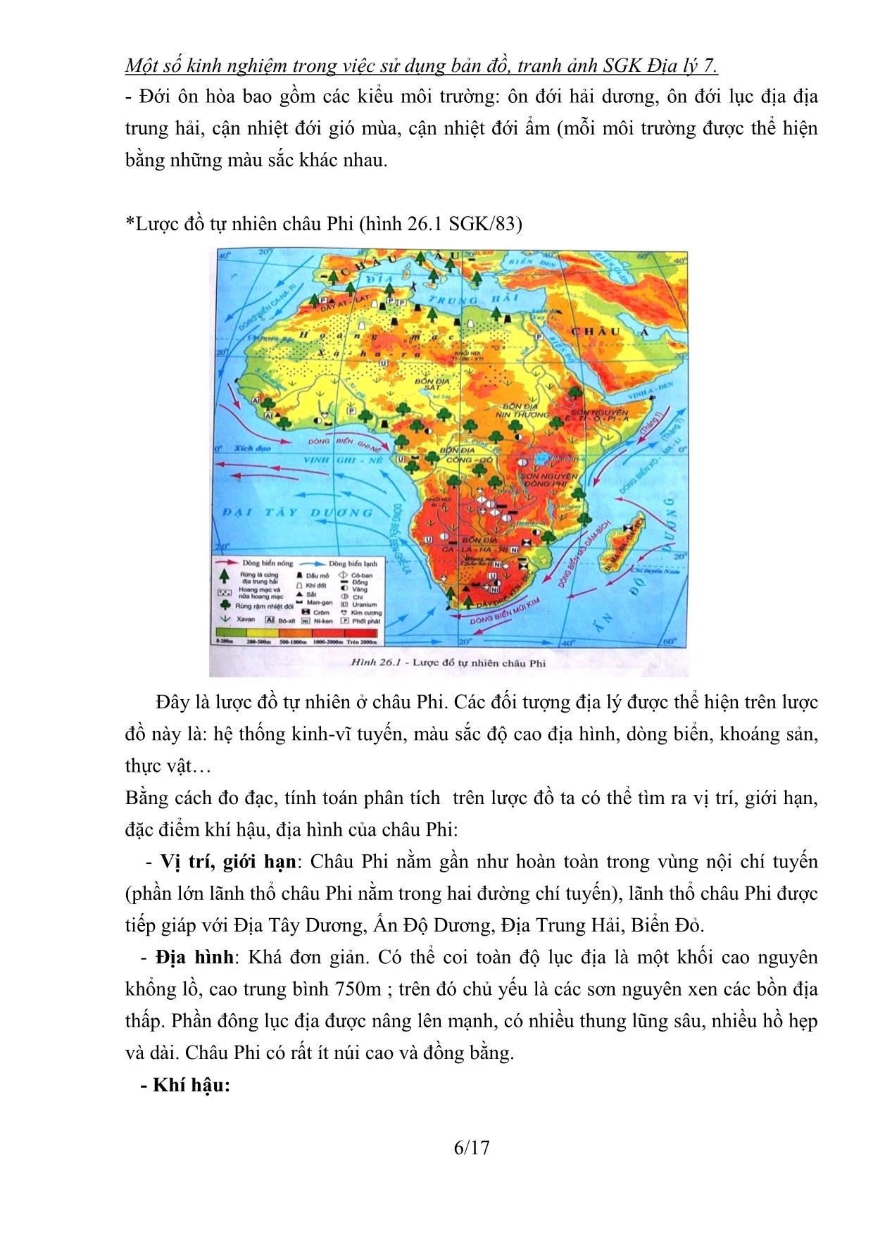 Sáng kiến kinh nghiệm Một số kinh nghiệm trong việc sử dụng bản đồ, tranh ảnh SGK Địa lý 7 trang 6
