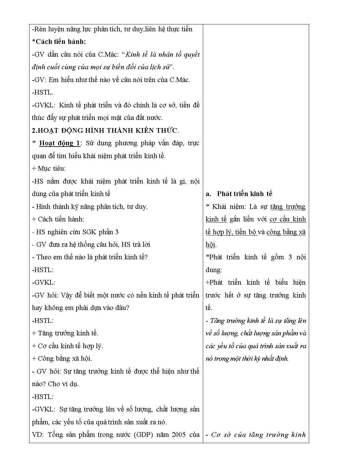 Giáo án Giáo dục công dân 11 - Lê Quang Minh trang 9
