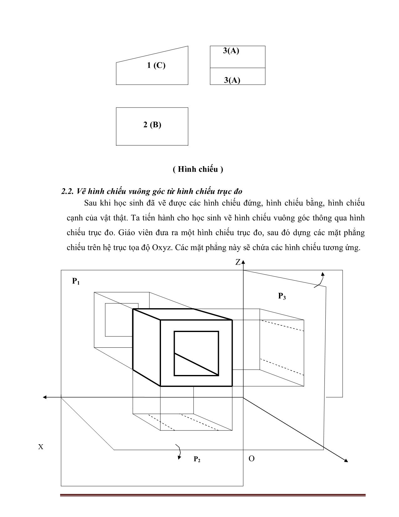 Sáng kiến kinh nghiệm Phương pháp dạy phần Vẽ kĩ thuật môn Công nghệ lớp 8 tại trường THCS Khương Mai trang 6