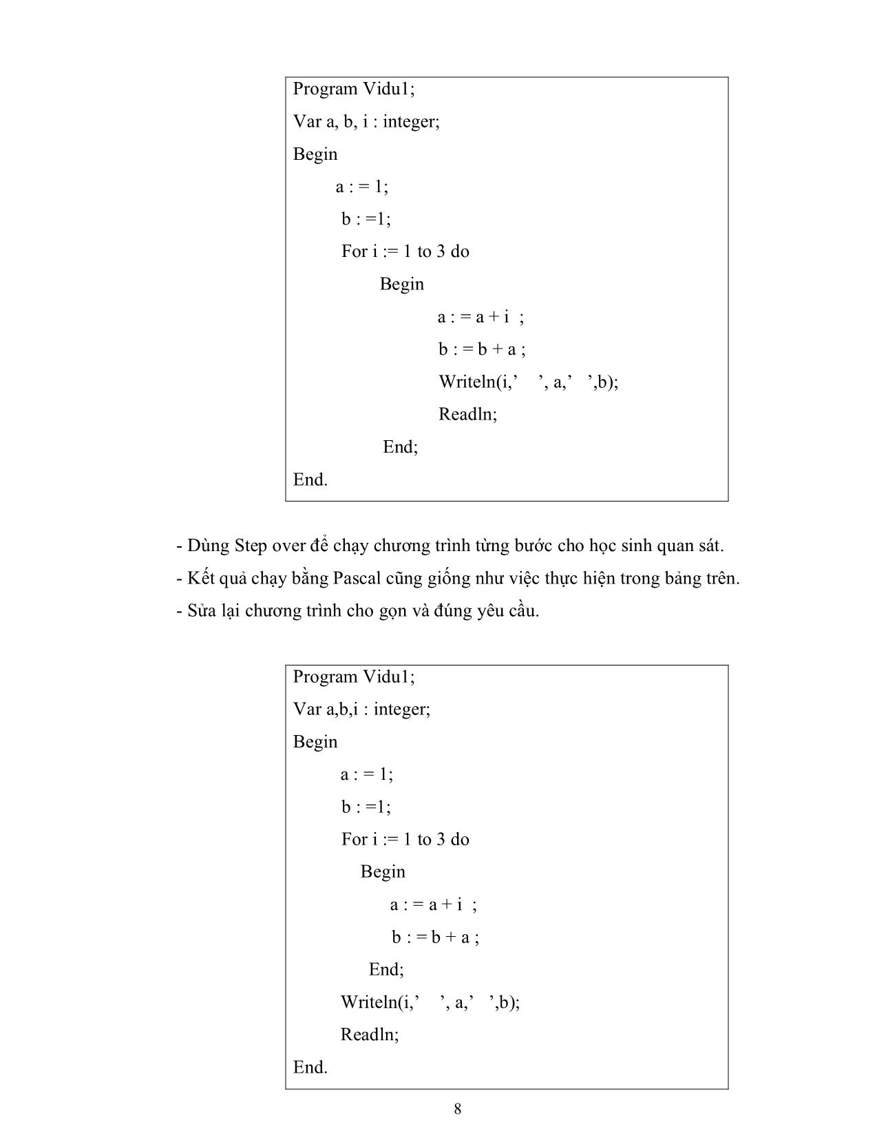 Sáng kiến kinh nghiệm Tìm hiểu thêm về ngôn ngữ lập trình pascal trang 8