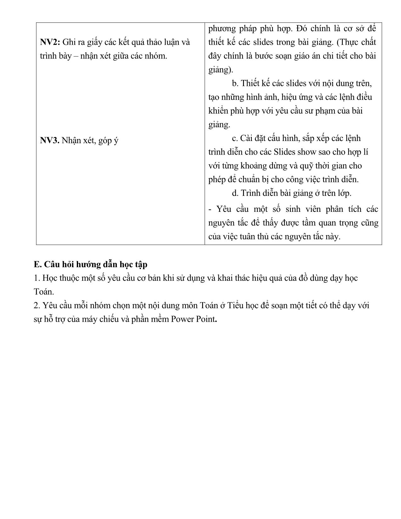 Toán tiểu học - Chương 4: Sử dụng thiết bị dạy học toán ở tiểu học trang 8