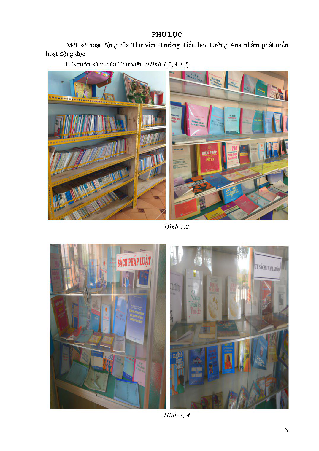 Mẫu Báo cáo giải pháp công tác quản lý - Một số biện pháp hướng dẫn phát triển hoạt động đọc của Thư viện Trường Tiểu học Krông Ana trang 8