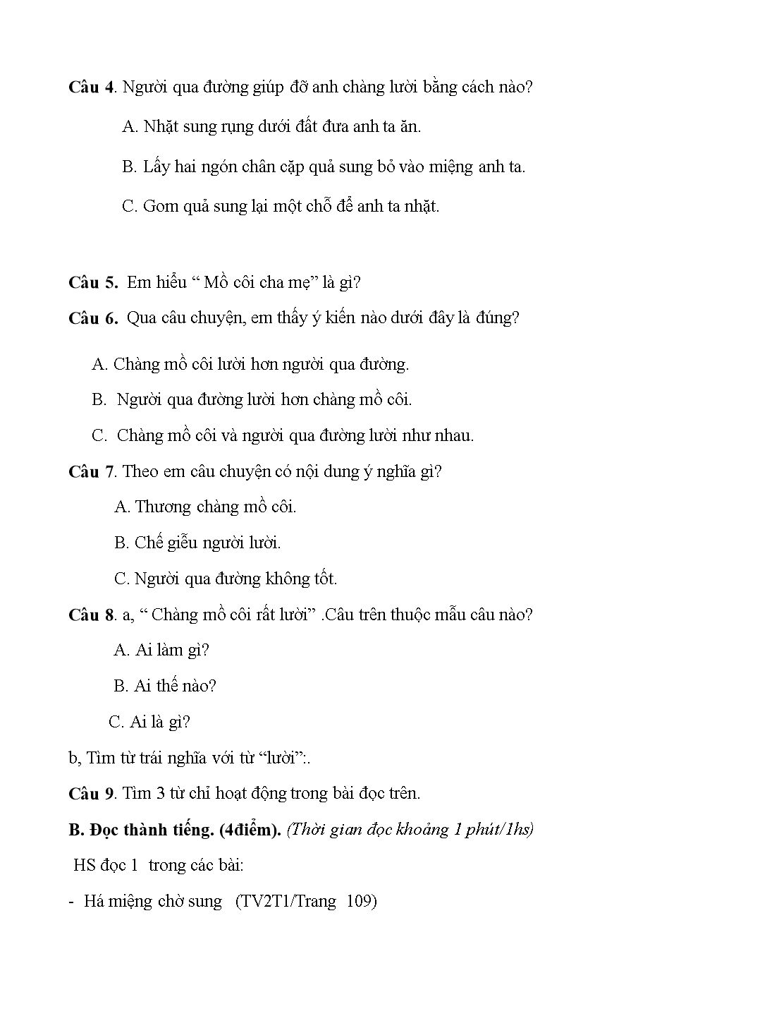 Đề cương ôn tập môn tiếng Việt lớp 2 trang 6