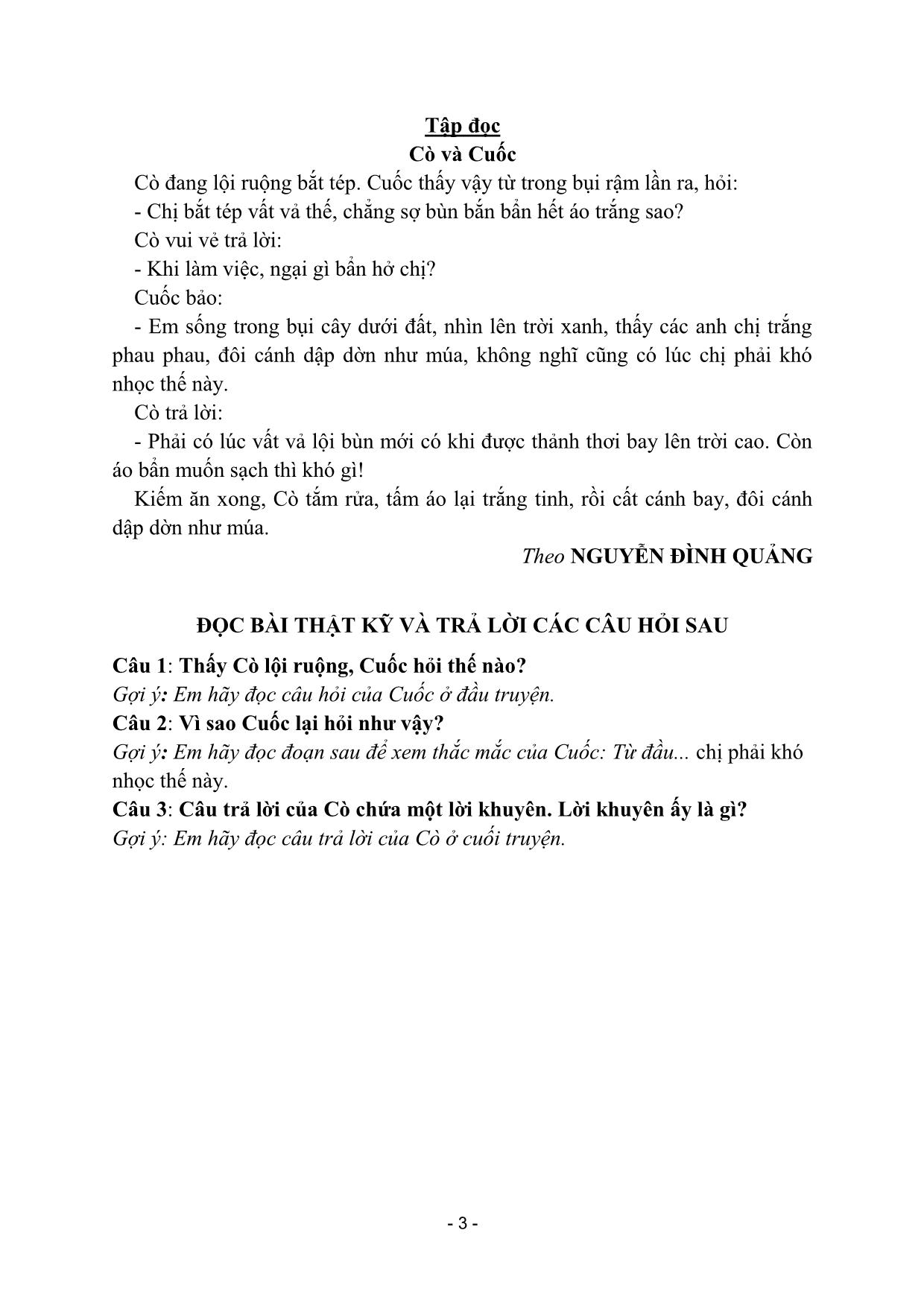 Đề cương ôn tập Tiếng Việt 2 - Tuần 22 trang 3