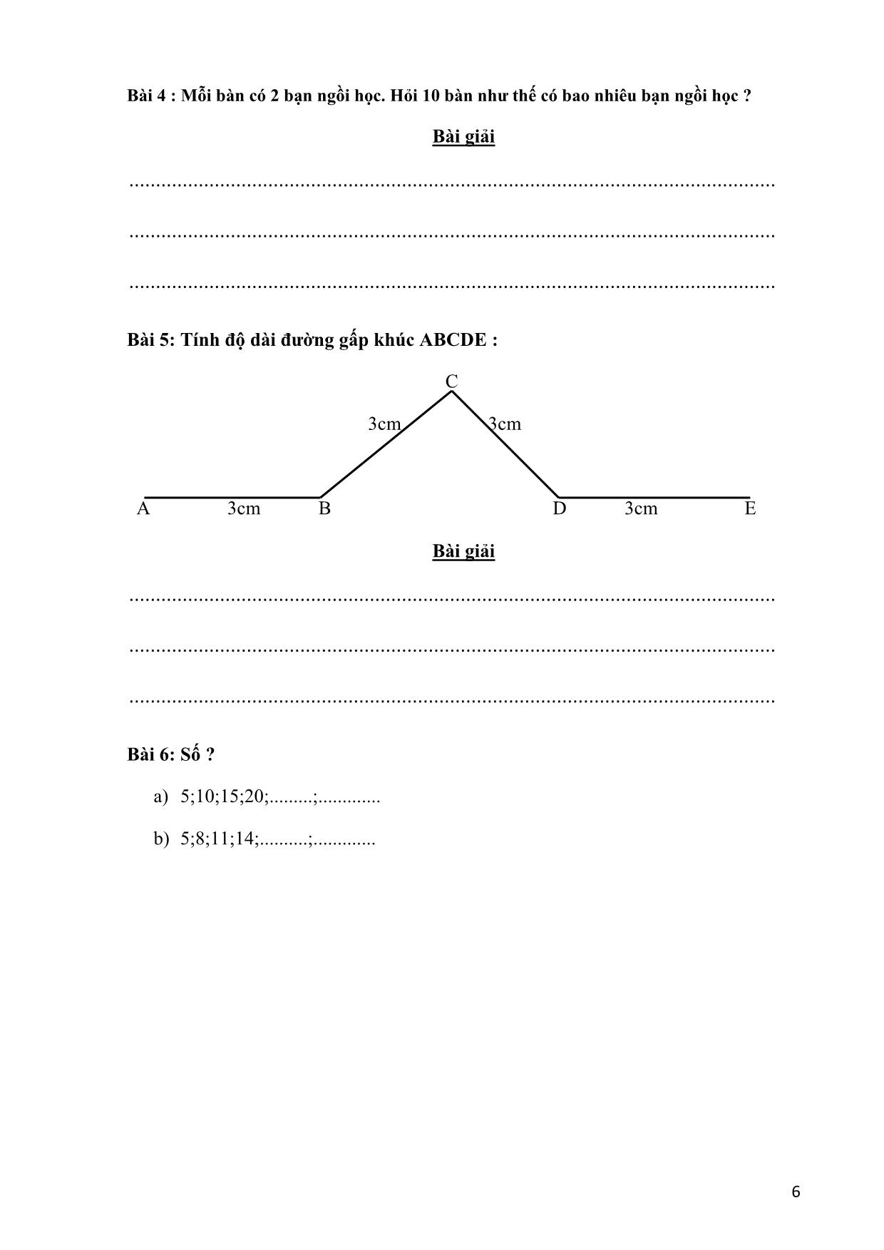 Lý thuyết Toán lớp 2: Đường gấp khúc - Độ dài đường gấp trang 6