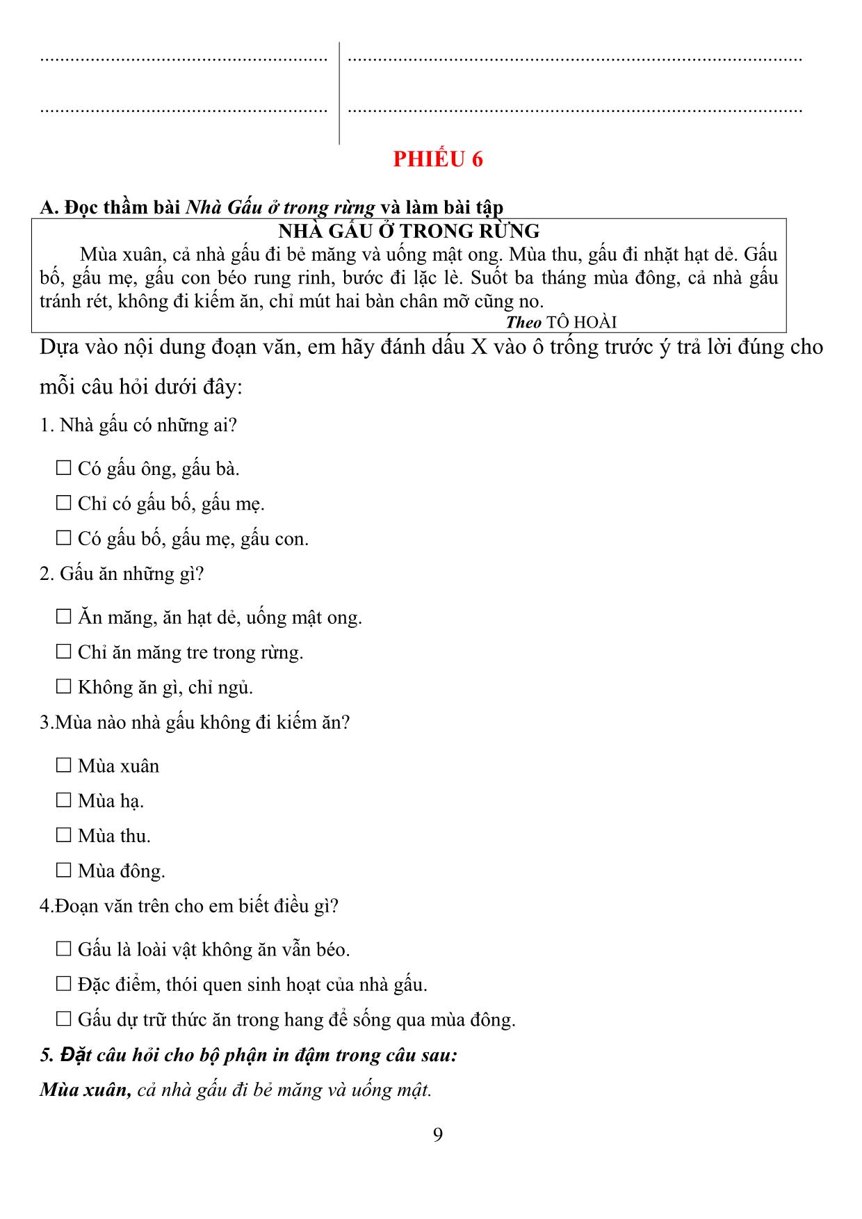 Đề cương ôn tập môn Toán 2 - Trường Tiểu học Nguyễn Văn Bá trang 9
