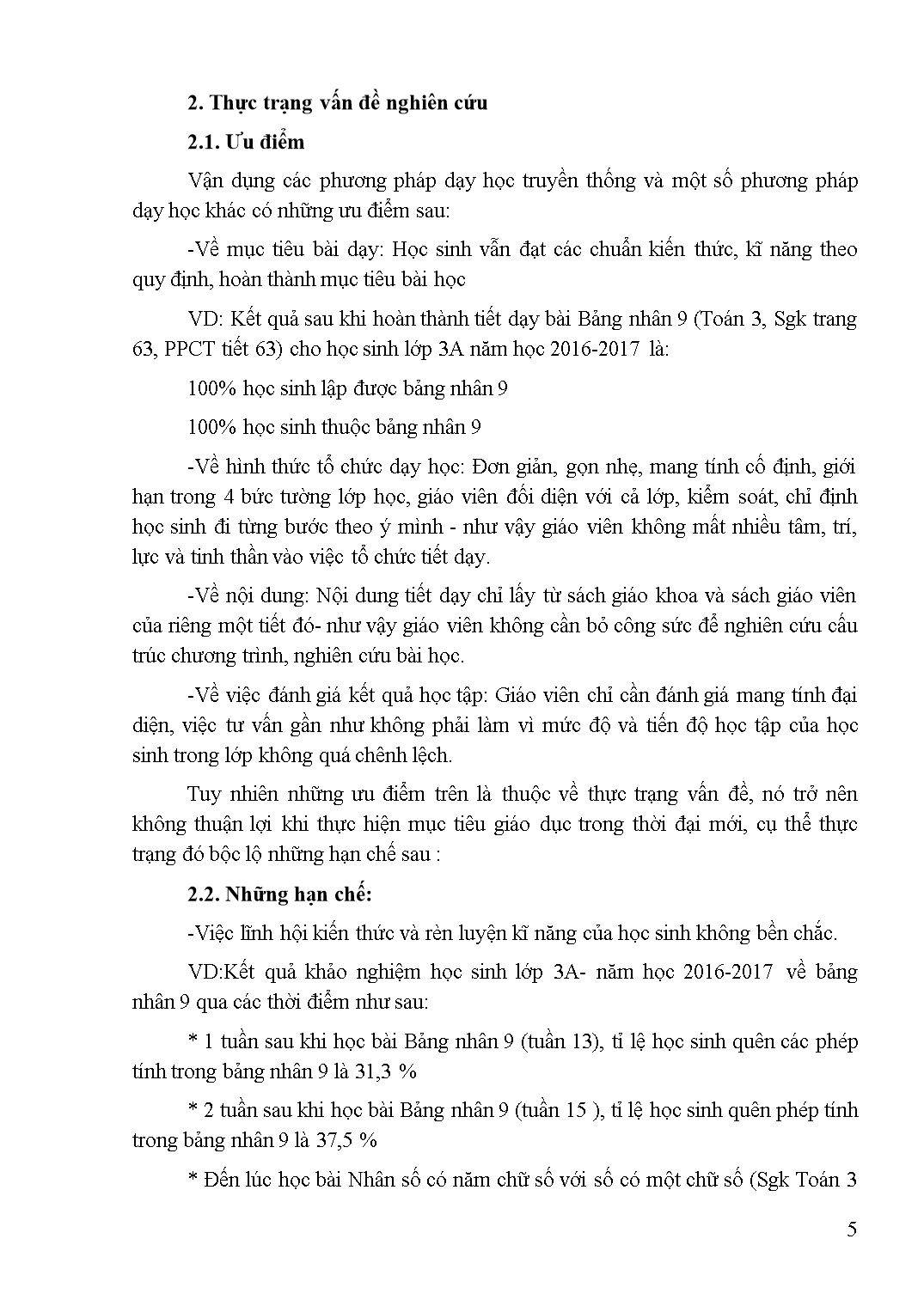 Biện pháp áp dụng phương pháp dạy học kiến tạo vào một số nội dung của mạch kiến thức số học trong chương trình môn Toán lớp 3 trang 5