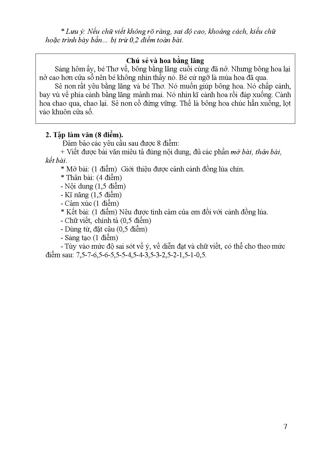Đề kiểm tra tiếng Việt giữa kì I - Khối 5 trang 7