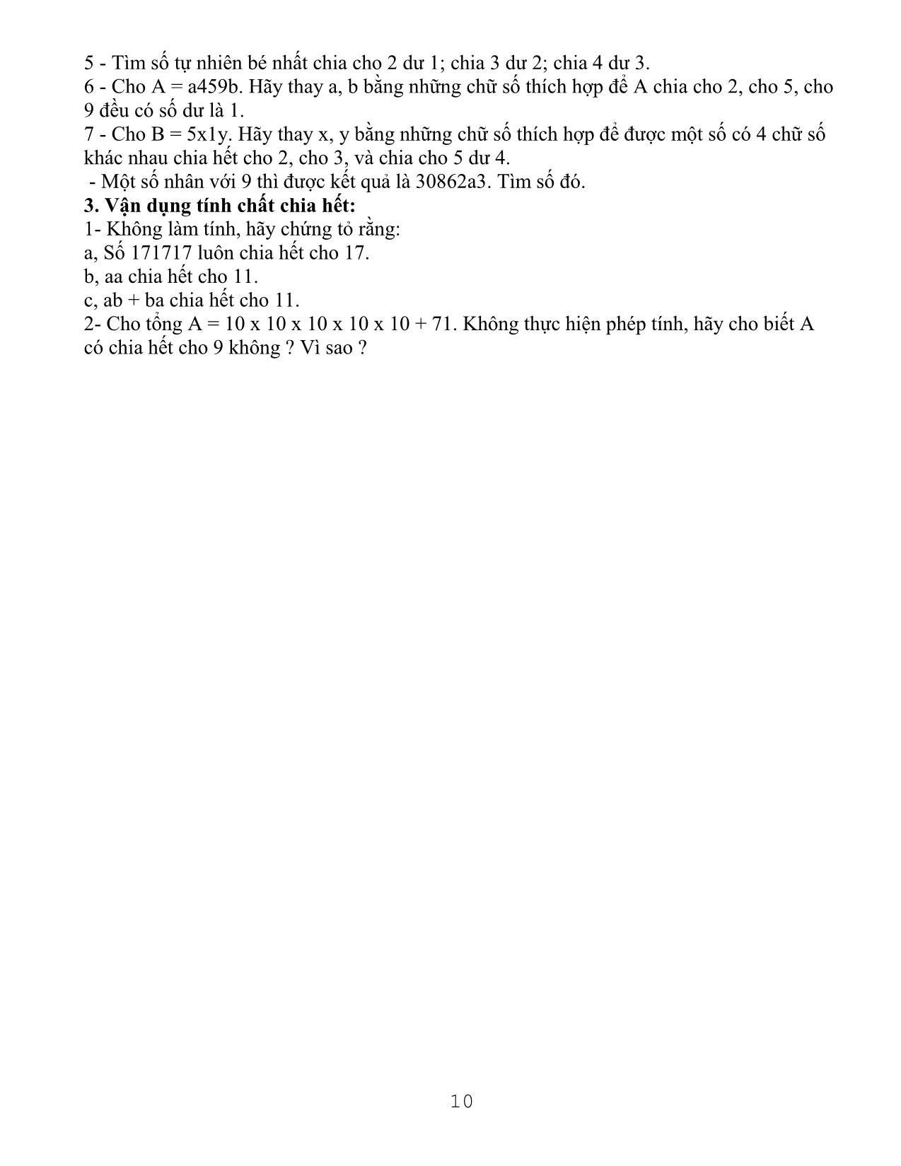 Chuyên đề bồi dưỡng học sinh giỏi lớp 4 trang 10