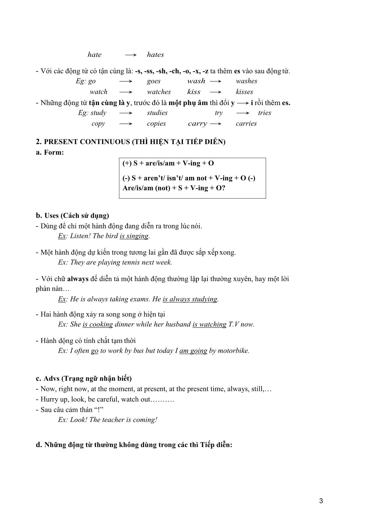 Các Chuyên đề ngữ pháp luyện thi Tiếng Anh vào Lớp 6 trang 3