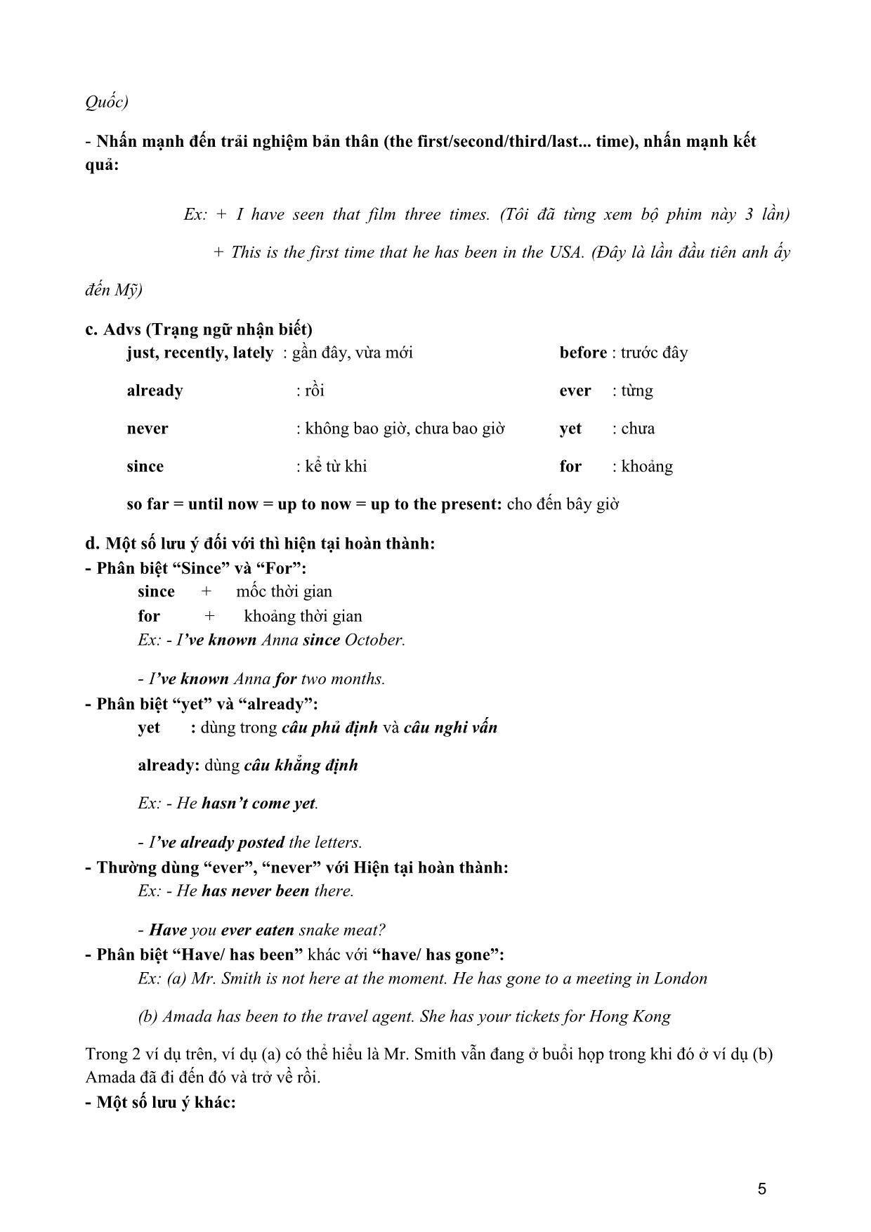 Các Chuyên đề ngữ pháp luyện thi Tiếng Anh vào Lớp 6 trang 5