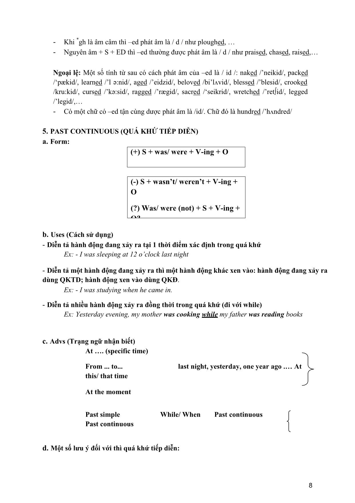 Các Chuyên đề ngữ pháp luyện thi Tiếng Anh vào Lớp 6 trang 8