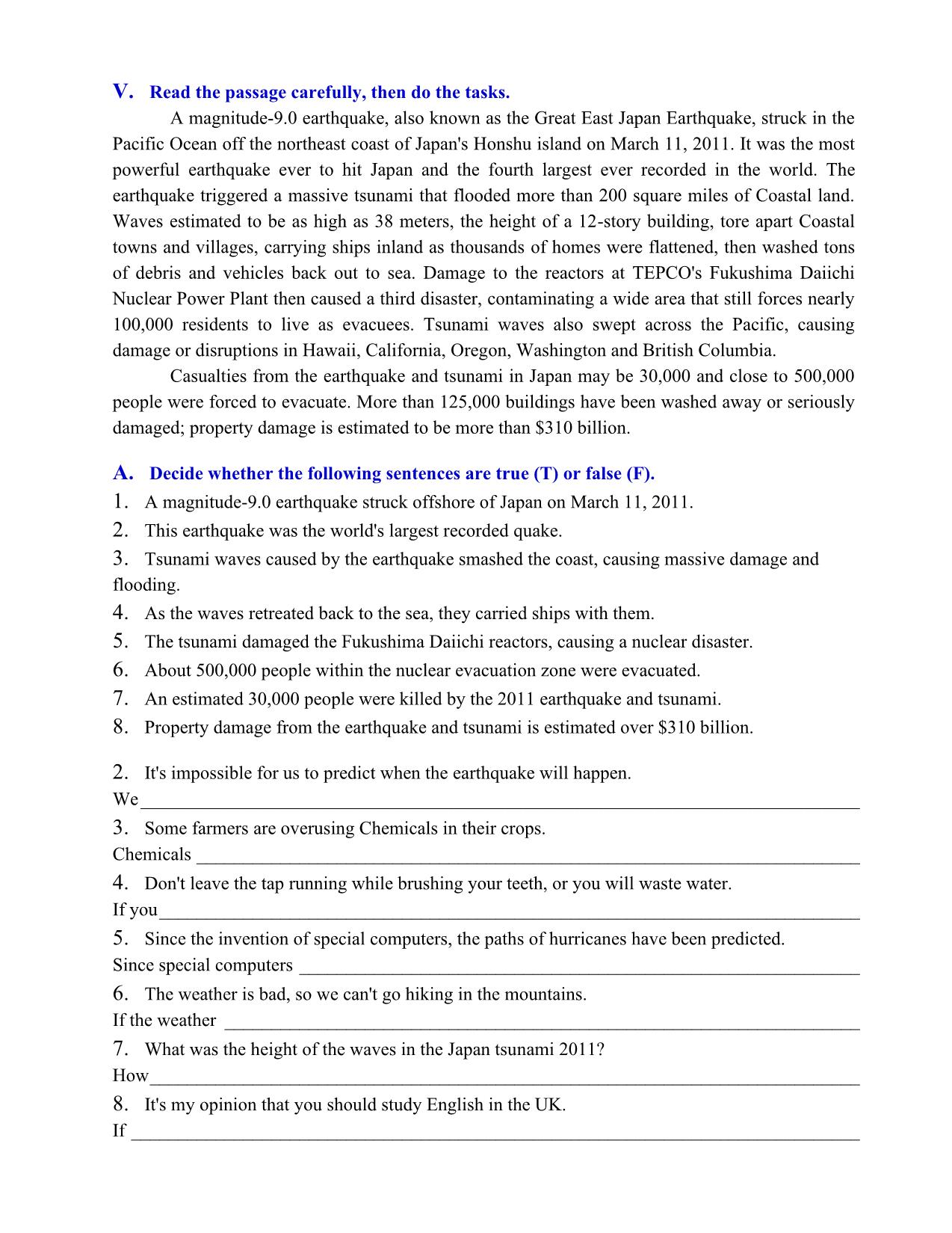 Đề cương ôn tập học kỳ 2 môn Tiếng Anh Lớp 8 - Năm học 2020-2021 trang 8