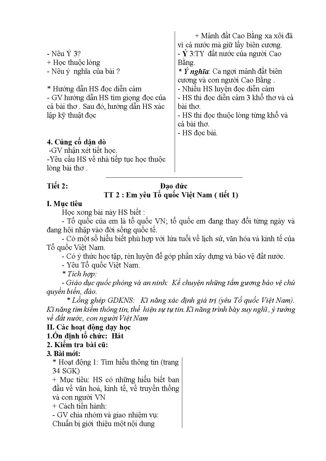 Giáo án tổng hợp các môn Lớp 5 - Tuần 22 - Năm học 2019-2020 trang 3