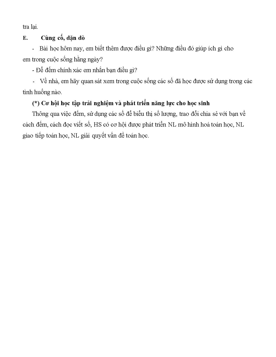 Giáo án môn Toán Lớp 1 (Cánh diều) - Bài 45: Các số có hai chữ số (Từ 71 đến 99) trang 3