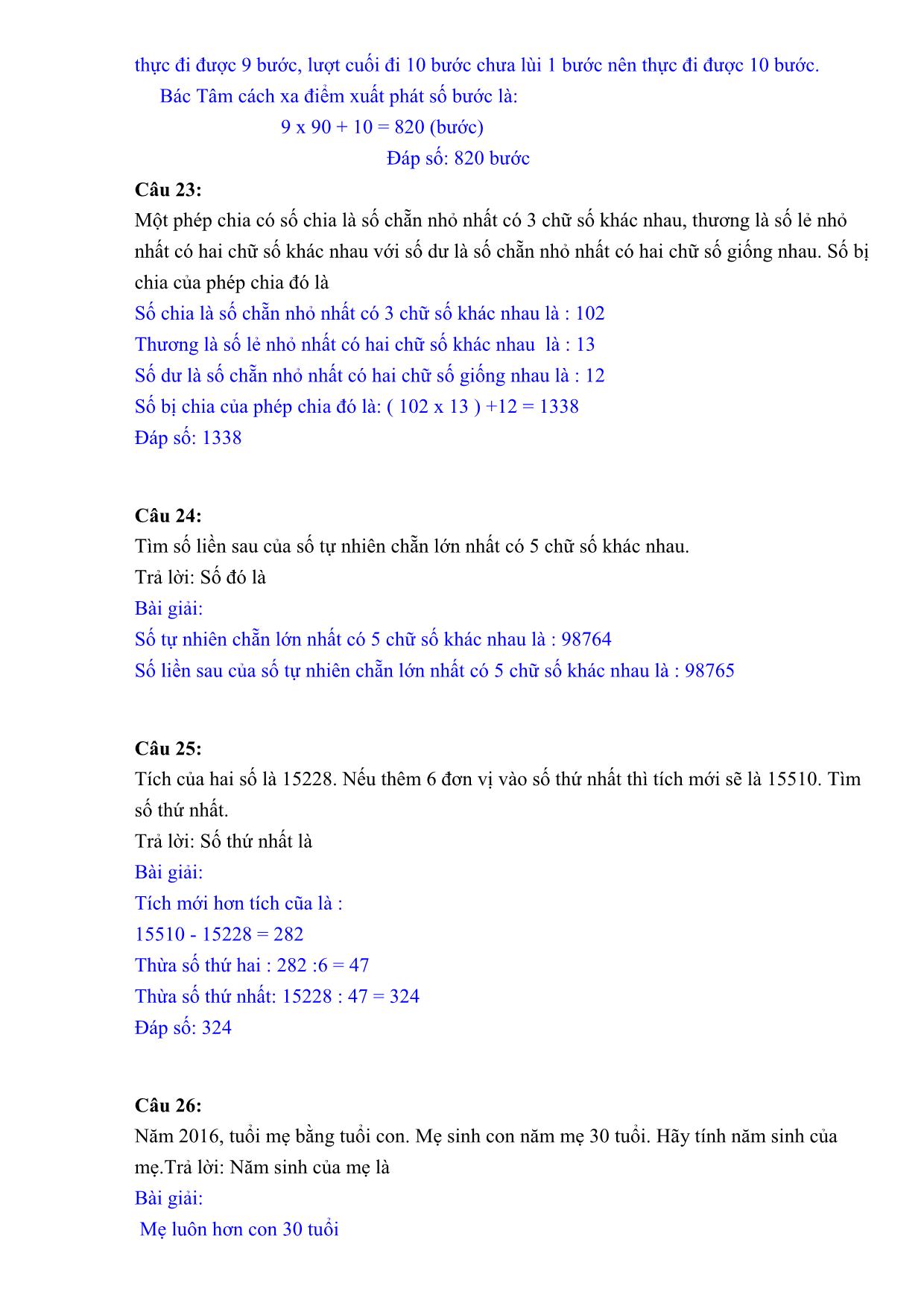 Tuyển tập các bài toán hay luyện thi Violympic Lớp 5 trang 7